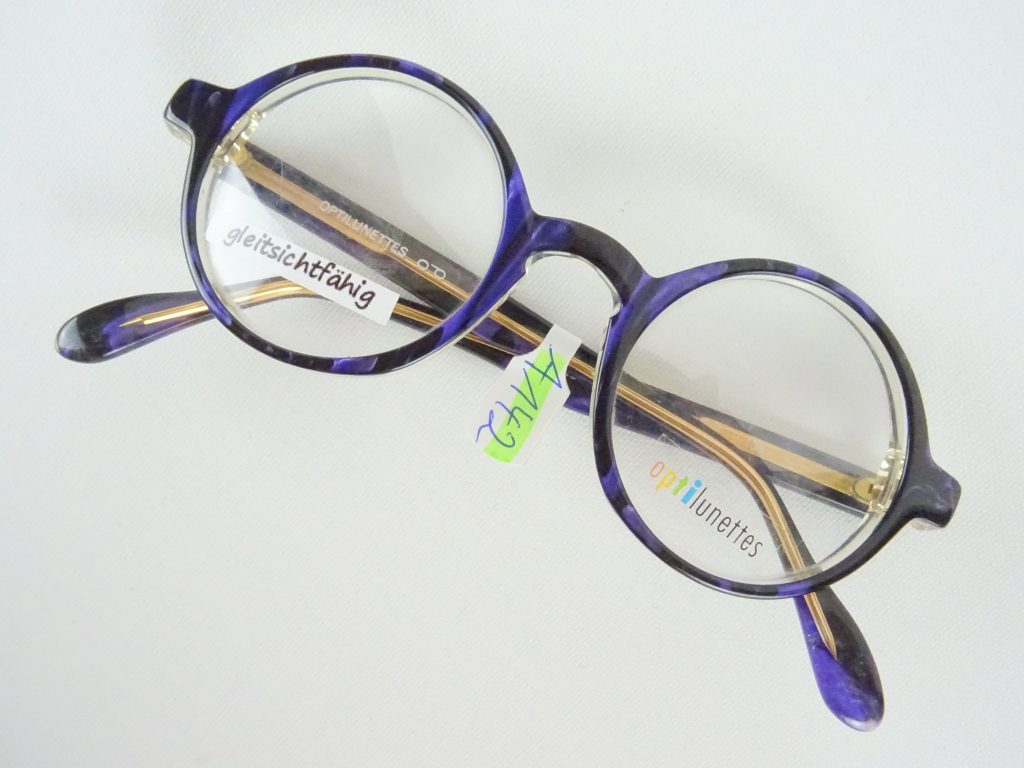 Brillengestell schwarzlila aus Kunststoff Brille mit
