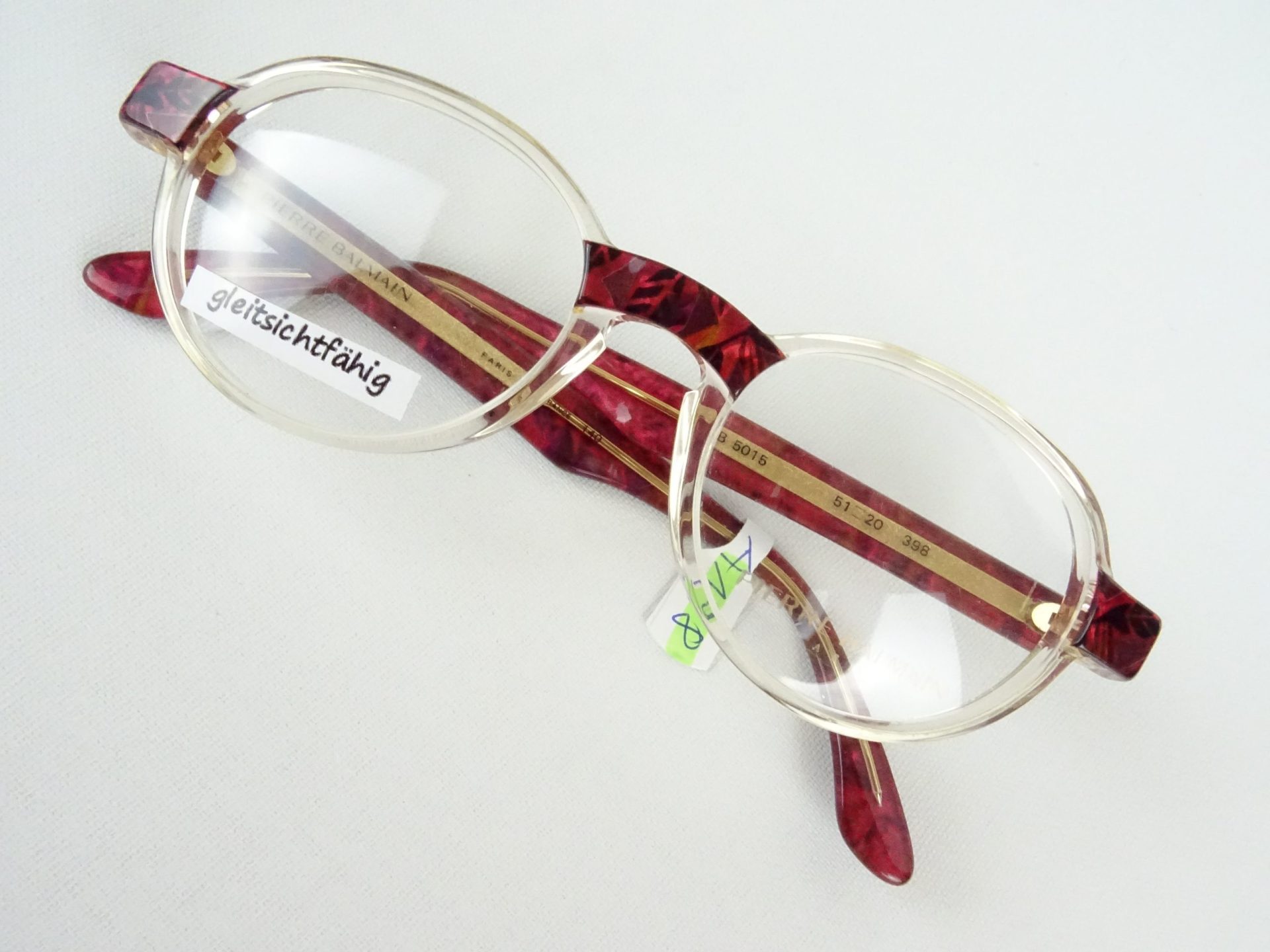 PIERRE BALMAIN Brillengestelle transparent, ausgefallene Damenfassungen runde Glasform Gr. M – Bild 2