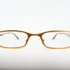 Orange Lesebrille Damenbrille mit flacher schmaler Glasform aus leichtem Aluminium Gr. M