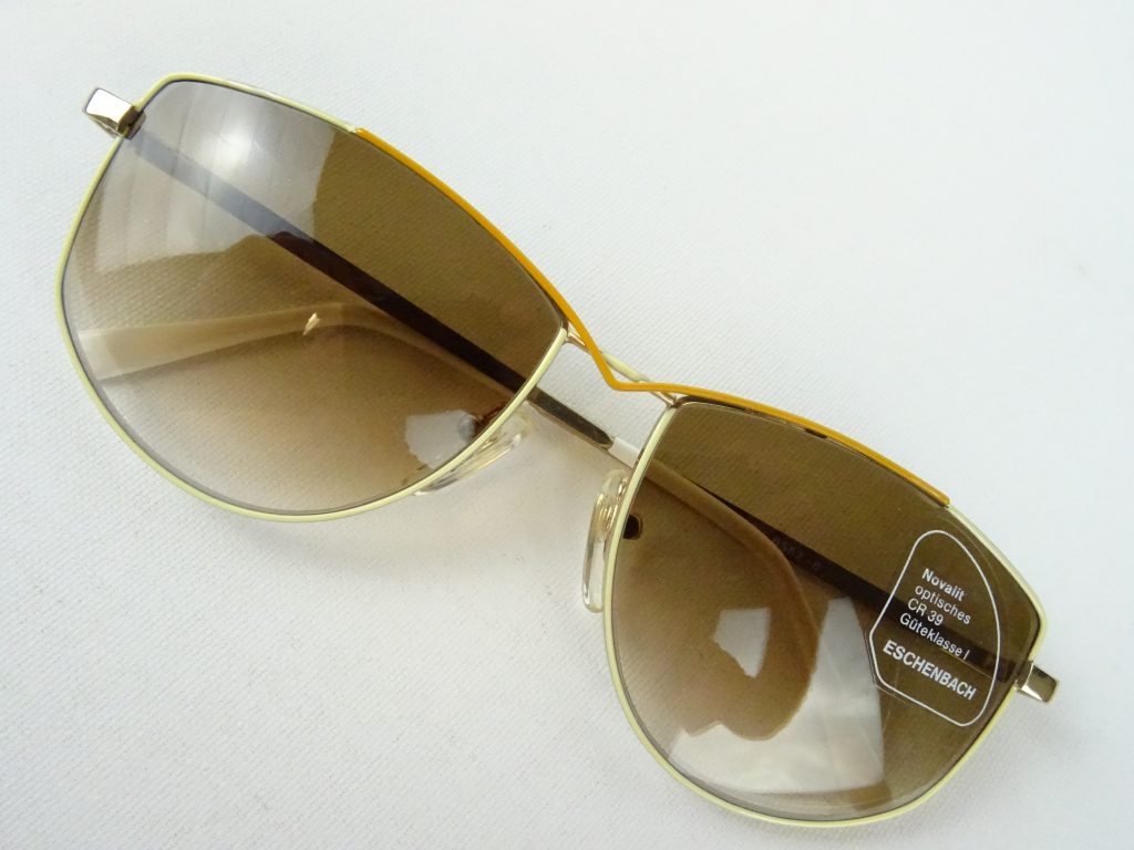 RUNHUIS Sonnenbrille Vintage - Quadratische Orange Brille Mit UV400 Schutz