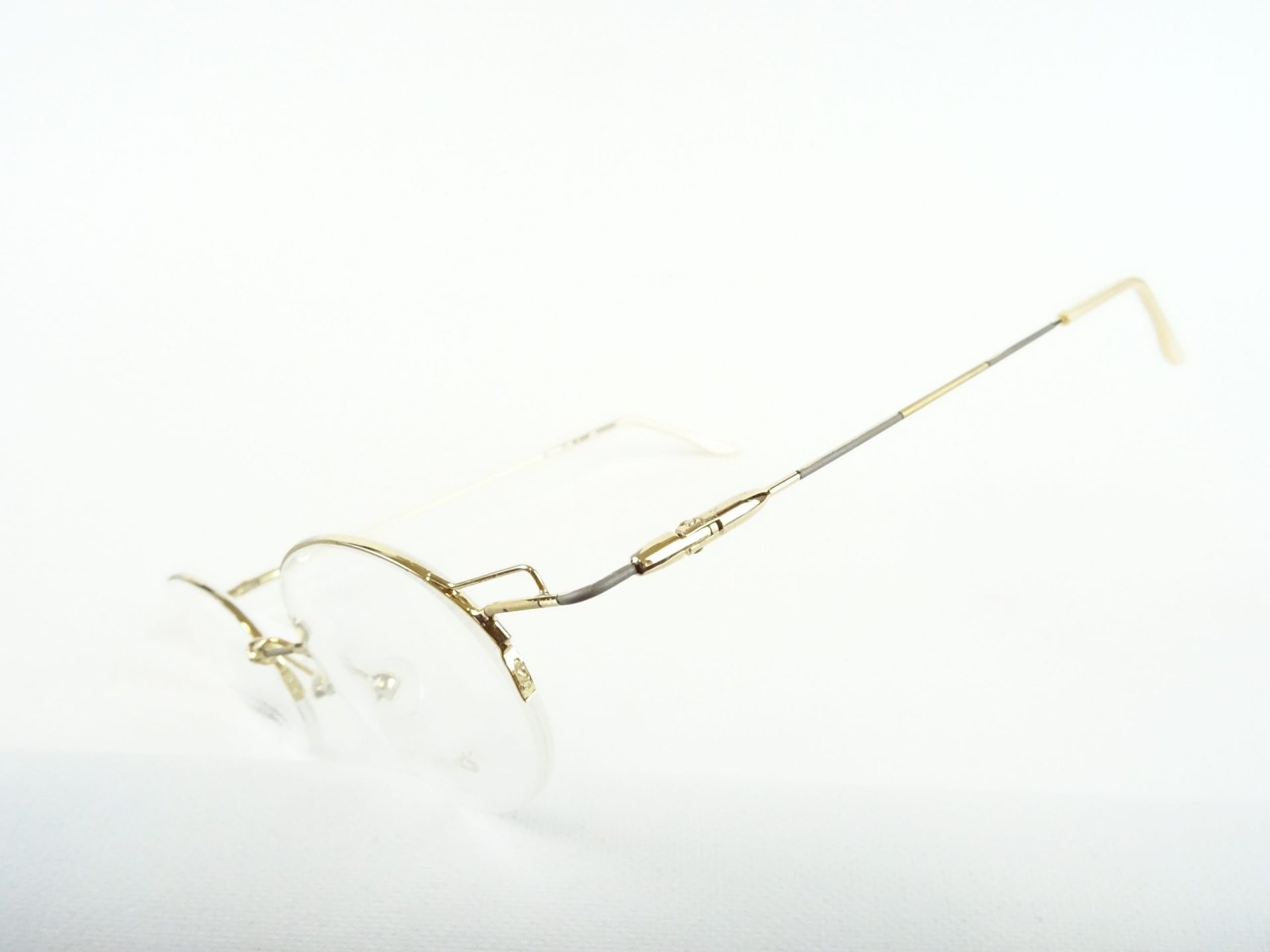 Filigrane Damenfassung zarte Brille kleine ovale-runde Form ohne unteren Rahmen gleitsichtgeeignet Bicolor Gr. M – Bild 3
