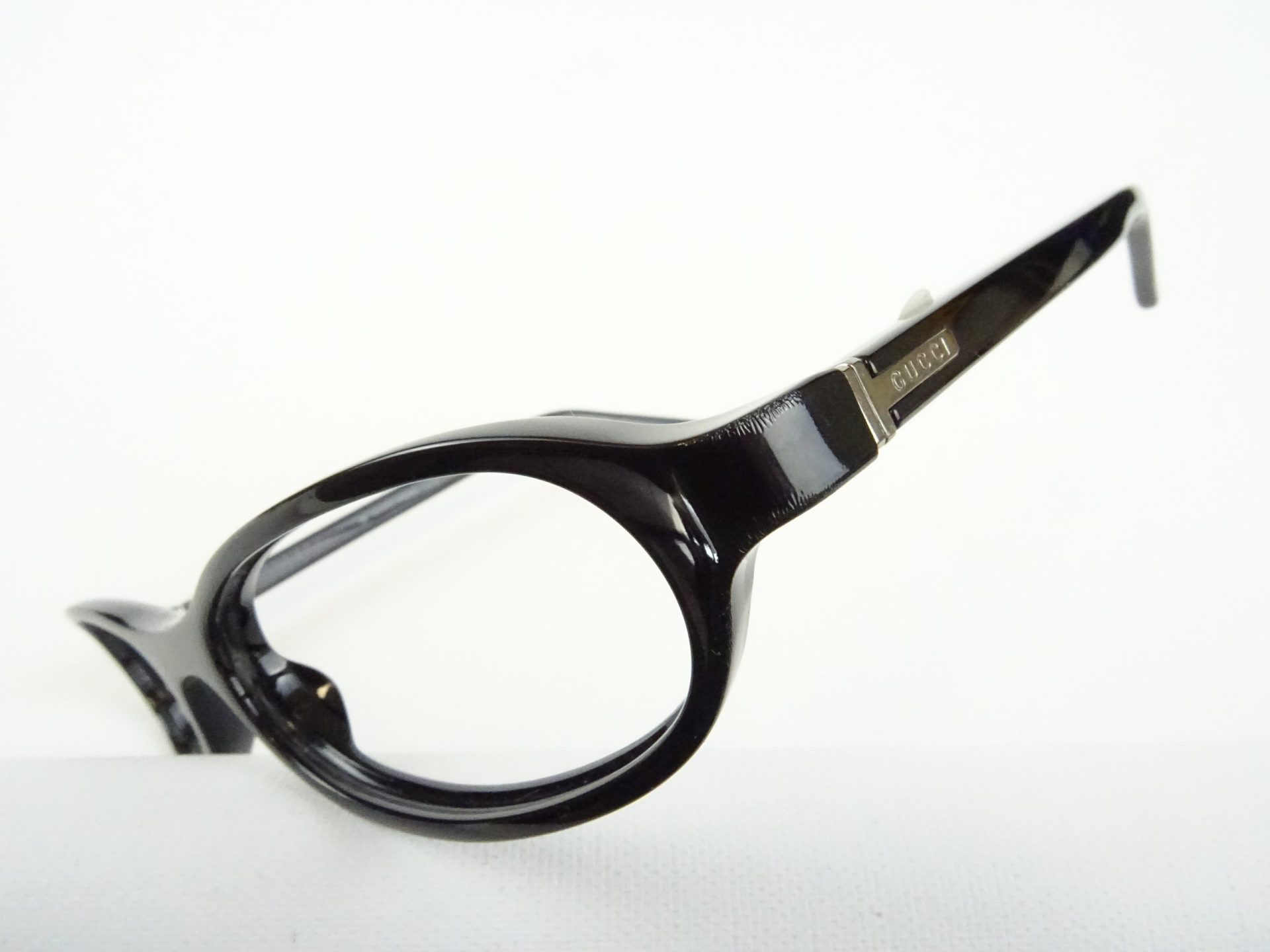 Schwarze GUCCI Mod. 1443 Brille Damenfassung Designerbrille mit flacher schmaler Form schmal Gr. M – Bild 4