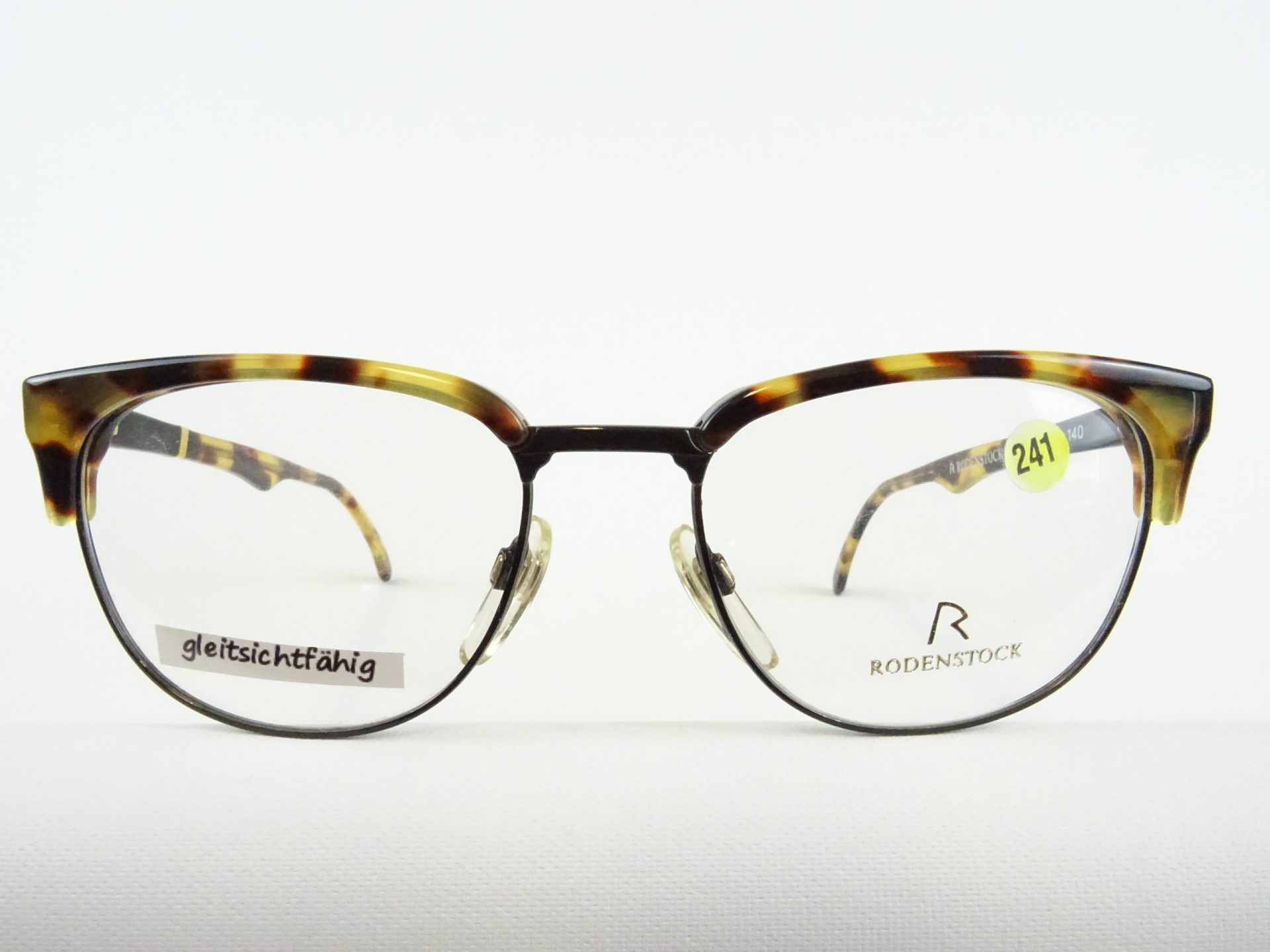 Collegebrille im Antiklook Brillenfassung RODENSTOCK Vintage Retro Brillen Metall/Hornoptik Gr. M