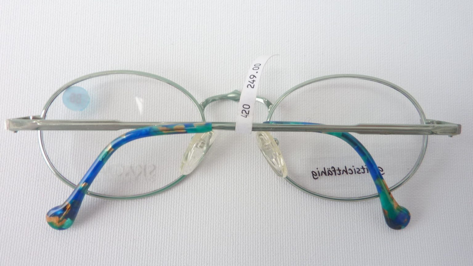 Runde Skaga Brillenfassung Brille unisex lila grün ovale Glasform aus