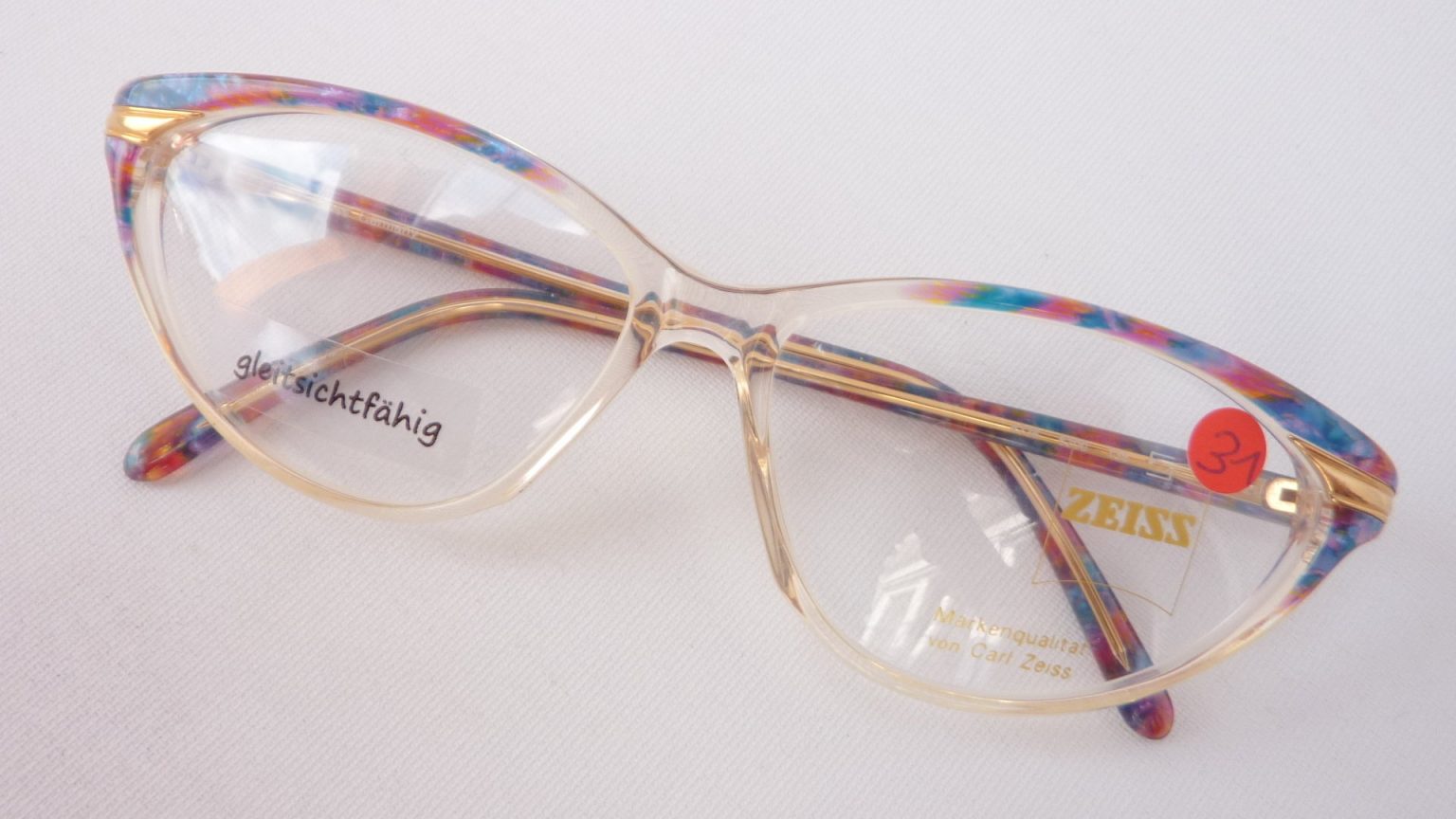Police Damen-Brillenfassung S0348952 – Bunt, Acetat, 55 Mm, Inklusive Rezeptgläser-Einsatz