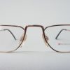 TREND CAMPANY Herren Lesebrille Halbbrille zum nahsehen mit Federscharnier stabil klassisch goldfarben  Gr. M