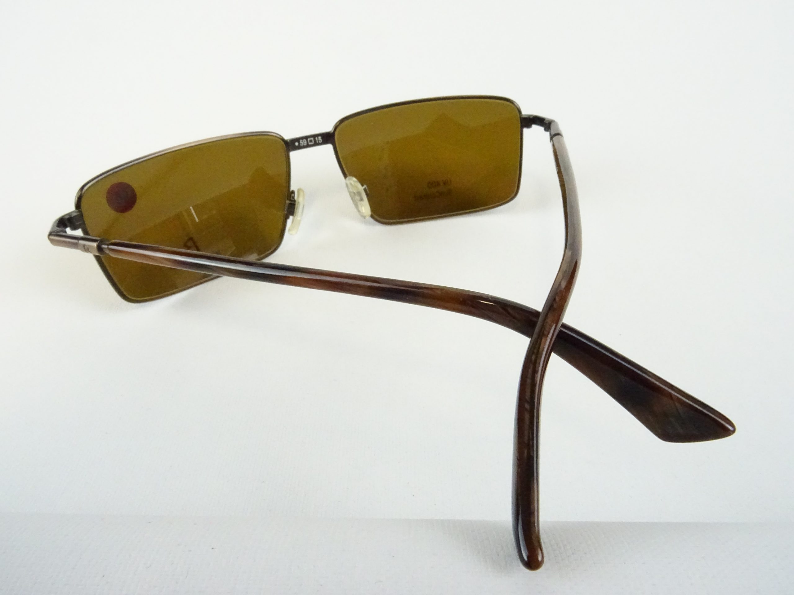 braun Brillen Contrast sportlich UV eckige Sonnenbrille curved Welt Form Vintage Metallfassung – M RODENSTOCK 400 Herren Gläser Gr. SUN