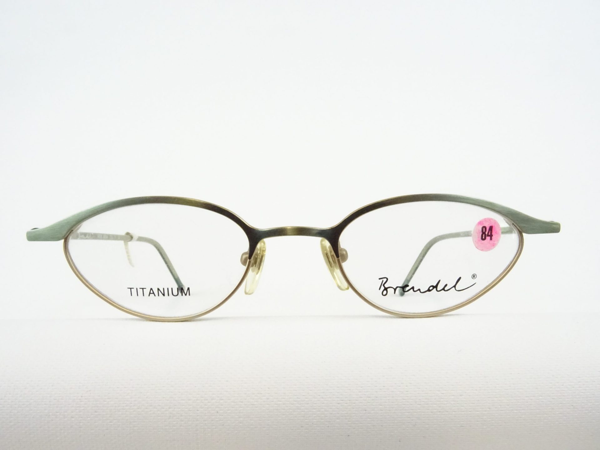 BRENDEL Damenbrille Cateye  Titangestell nickelfrei kleine Gläser für zierliche Gesichter gold-grüne Titanfassung Gr. S