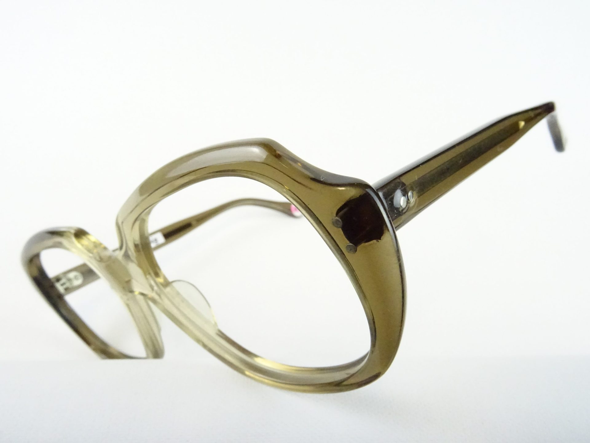 MONA Damen Vintagefassung Brillenfassung Kunststoff braun verlaufend "Kassenbrille" aus den 60er Jahren NEU Gr. M – Bild 3