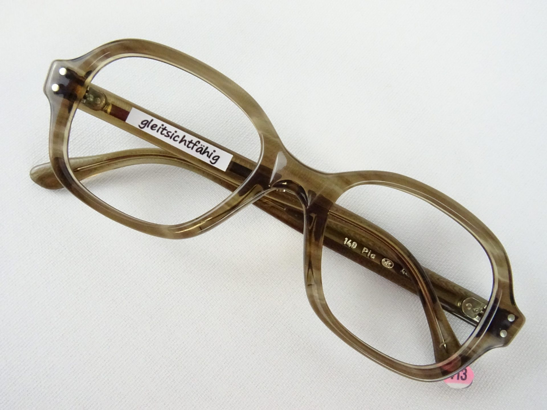 PIA 60er Jahre Brille für Frauen original Vintagefassung Brillenfassung Kunststoff braun Omabrillen "Kassenbrille" Gr. M – Bild 2