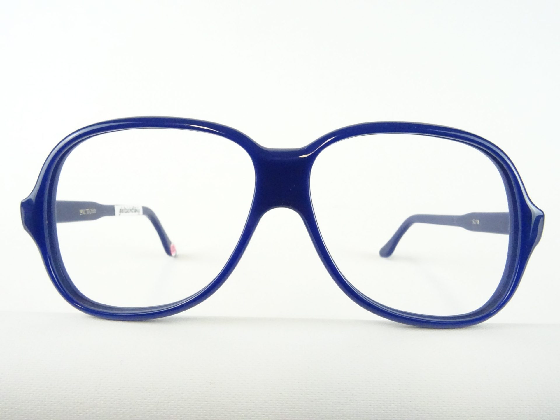 Brillenfassung Brille Herren ausgefallen blau große Tropfenform Markenfassung LUXOTTICA selten Vintagebrille Gr. M