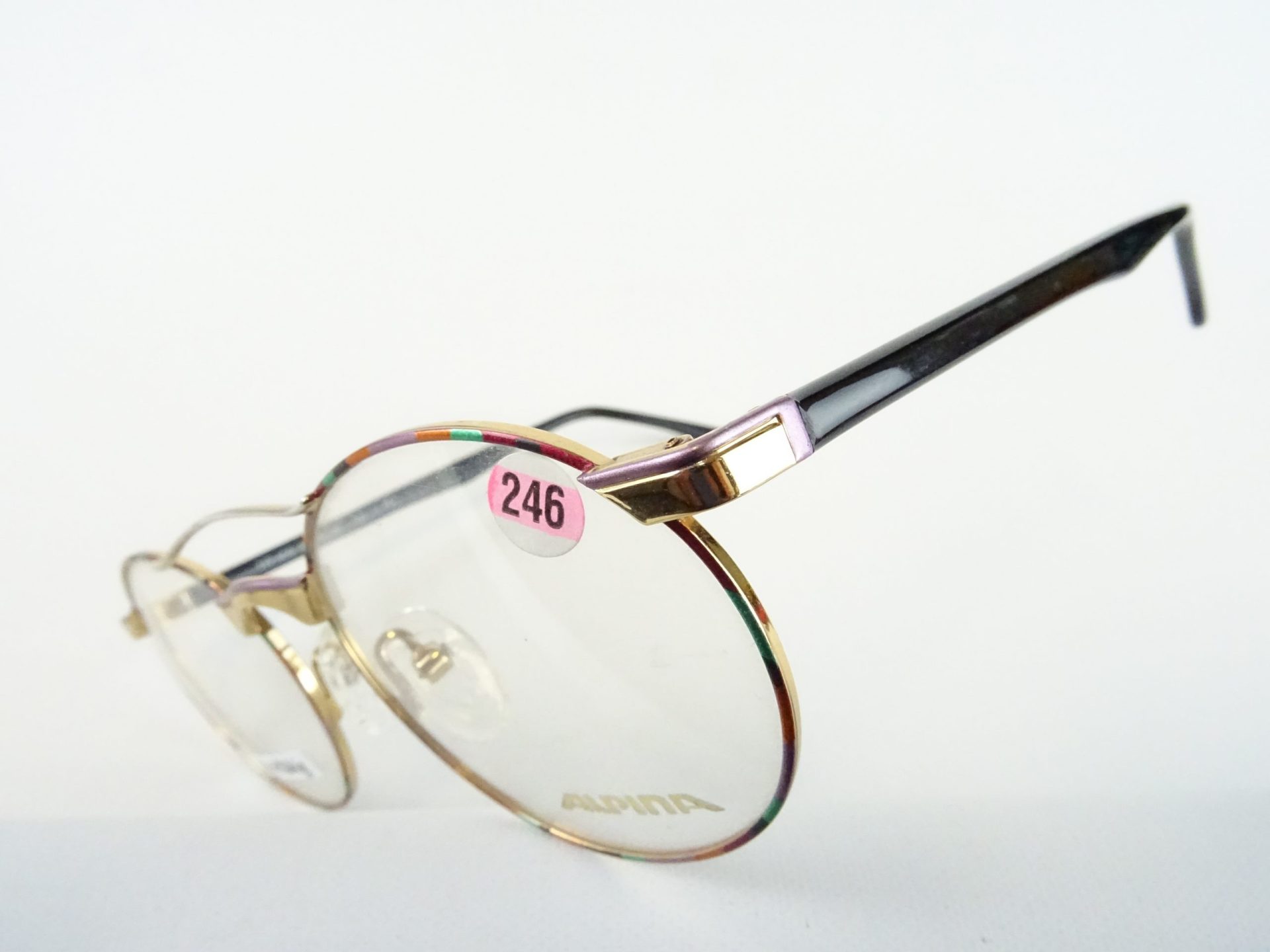 ALPINA runde bunte Brillenfassung Unisexbrille fetzig flippig ausgefallener Materialmix für kleinere Gesichter Gr. S – Bild 3