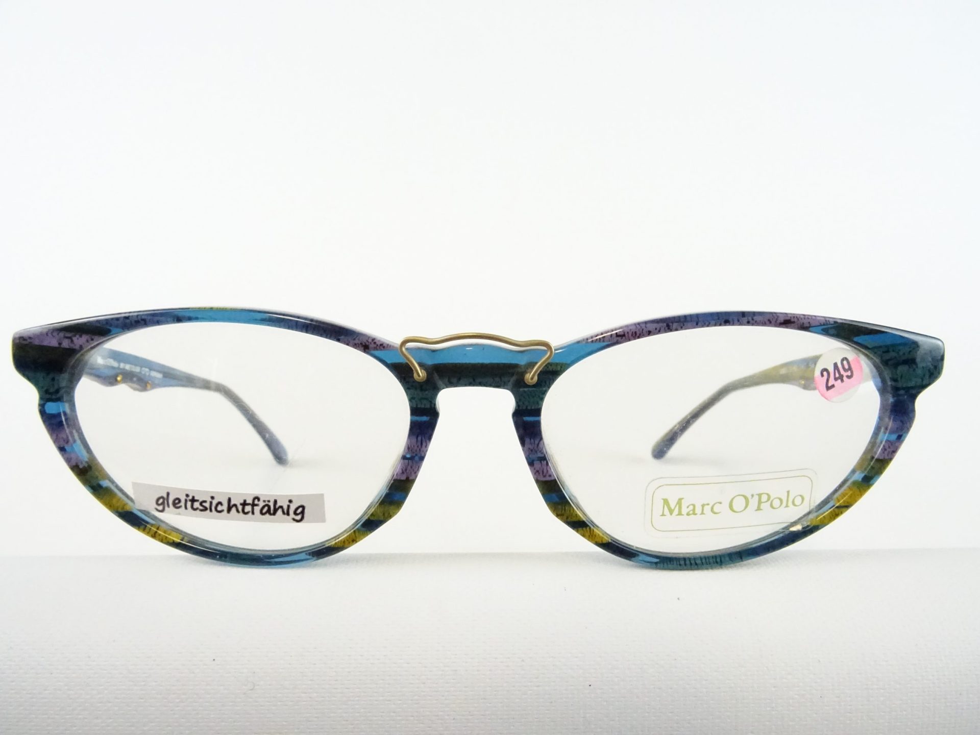 MARC O' POLO Brille Damen Markengestell Brillenfassung Kunststoff lila-blau ausgefallene Cateyeform Gr. M