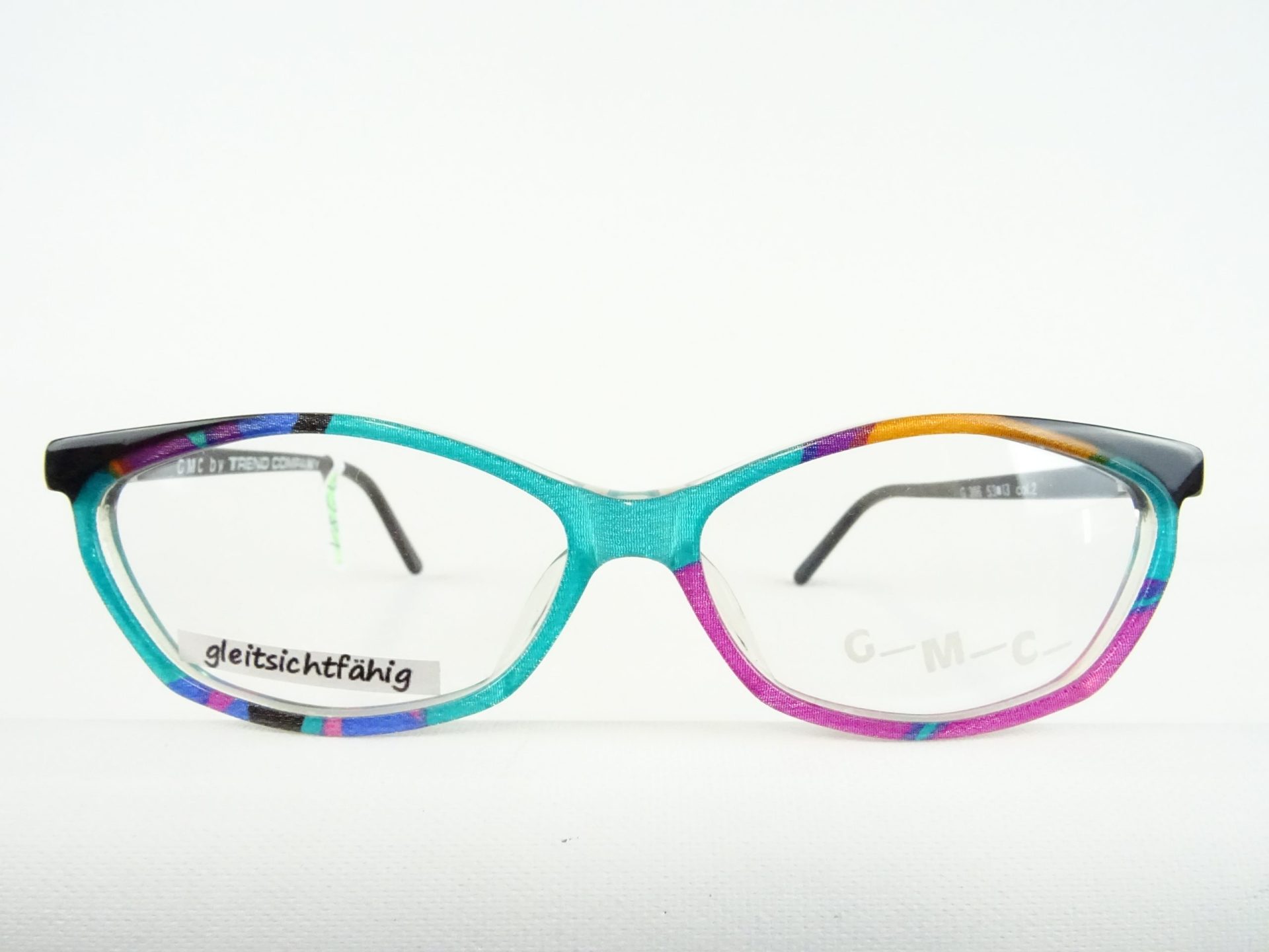 GMC bunte Damenbrille Kunststoff Seidenoptik Cateye sehr ausgefallen Brillenfassung für kleines Gesicht Gr. S