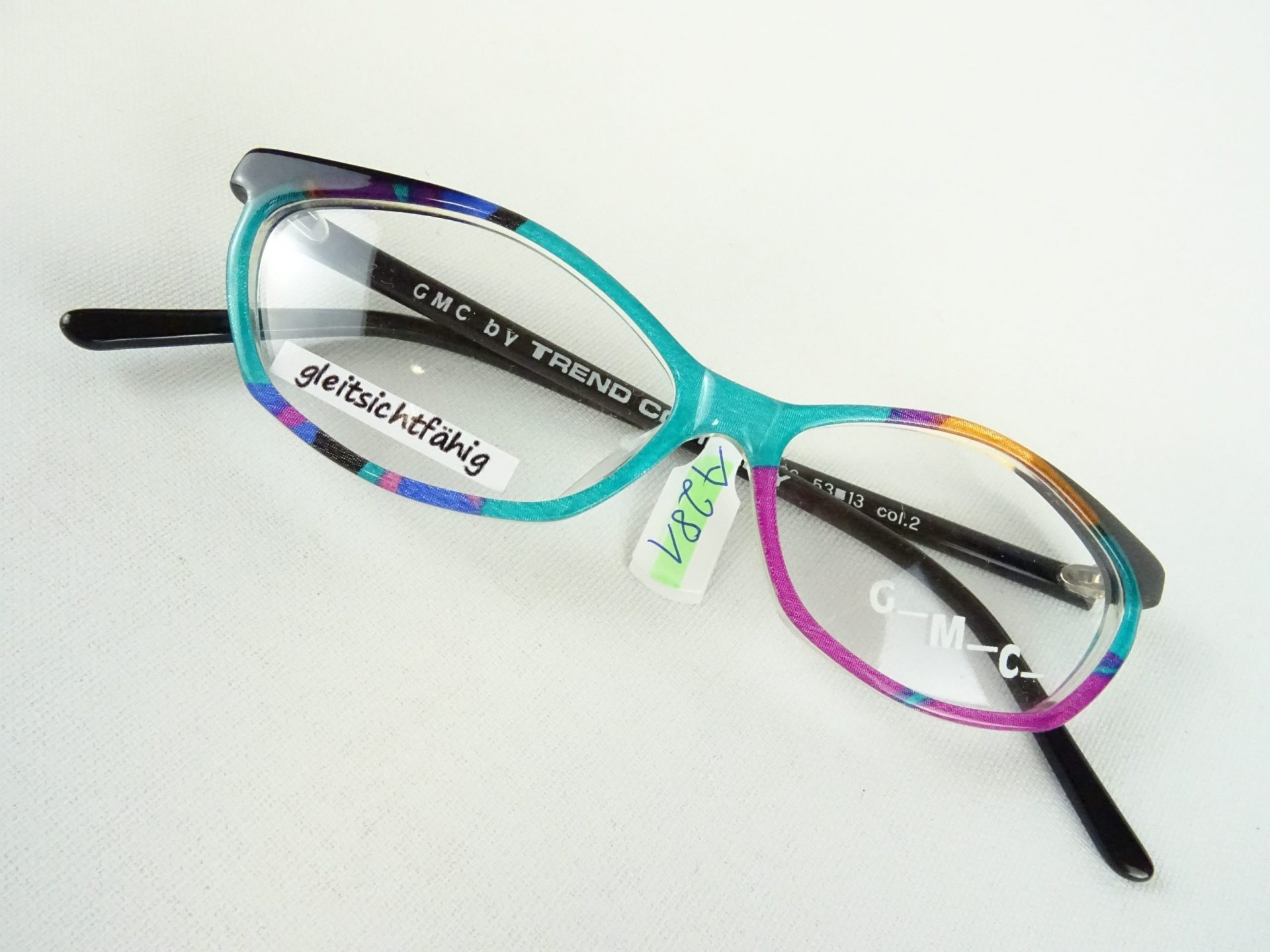 GMC bunte Damenbrille Kunststoff Seidenoptik Cateye sehr ausgefallen Brillenfassung für kleines Gesicht Gr. S – Bild 2