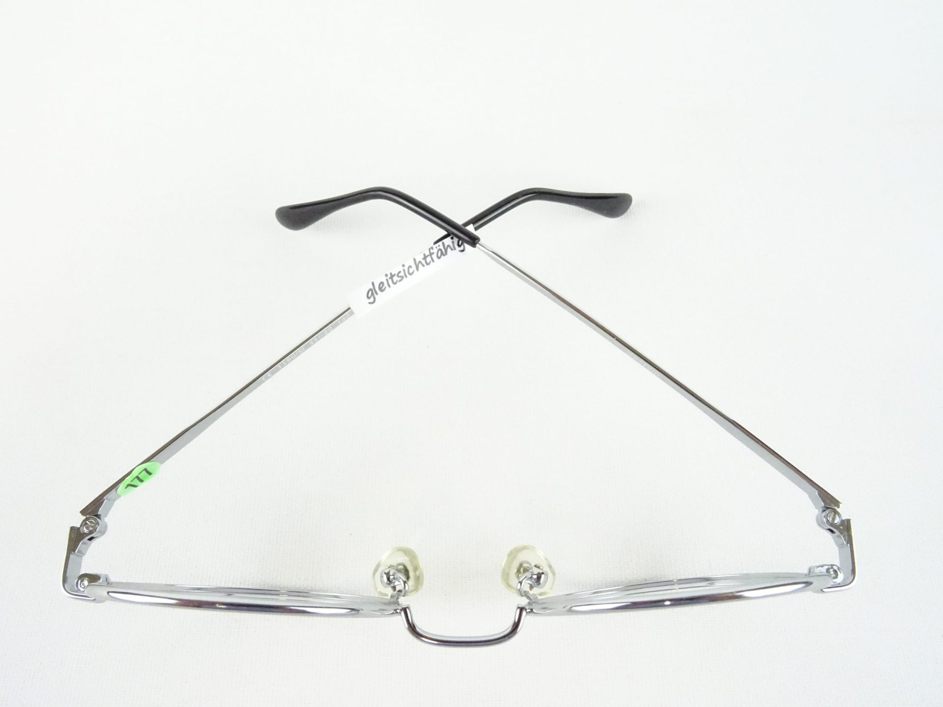 "Nickelbrille" Unisex Brille rund Professorbrille Metallfassung silberfarben, Brillenfassungen kreisrunde Gläser Gr. S – Bild 5