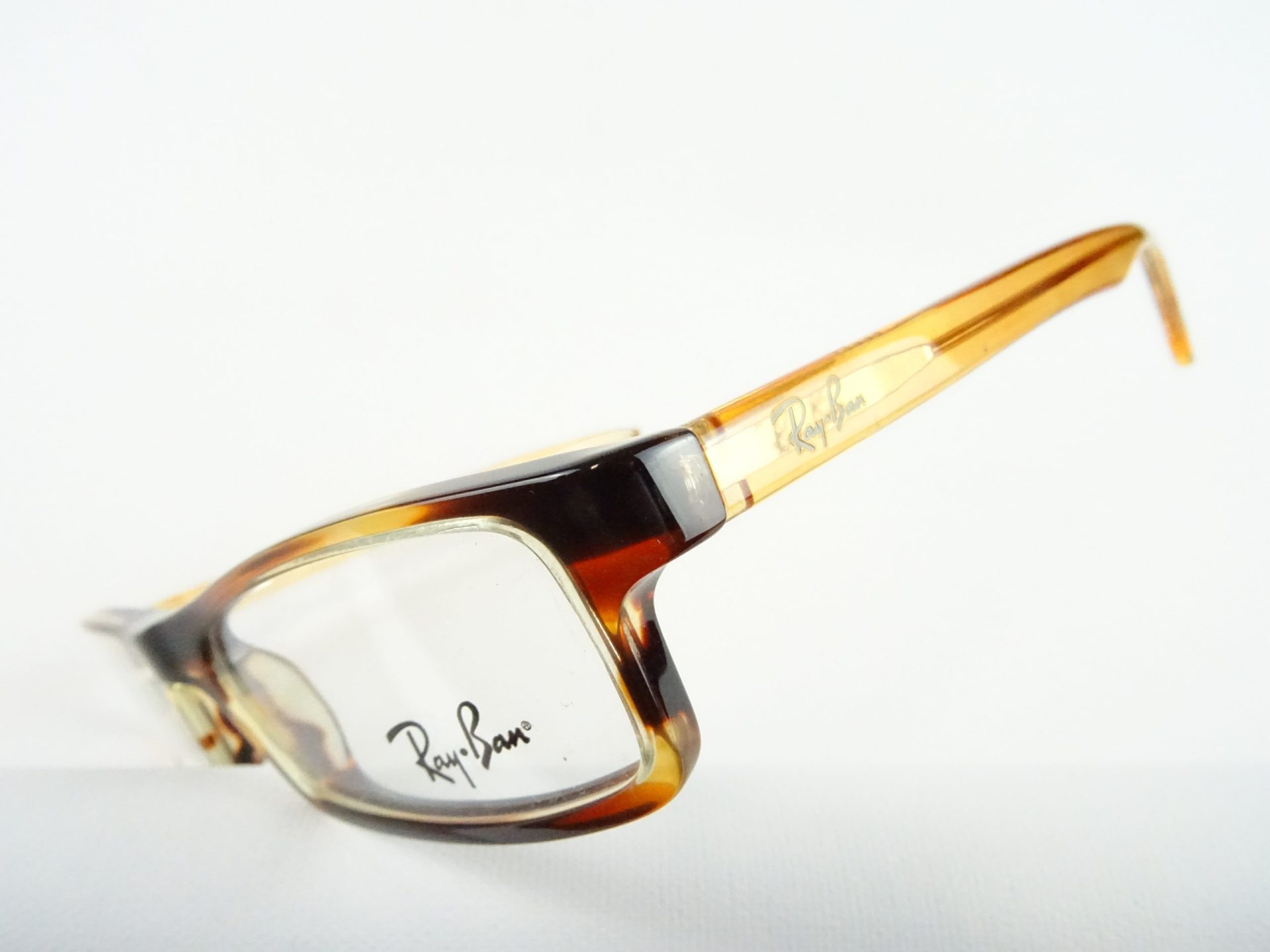 RAY BAN havanna-braune Herrenbrillen Markenfassungen Brillengestell für Kinder Kunststoffgestelle schmale eckige Form Gr. S – Bild 3