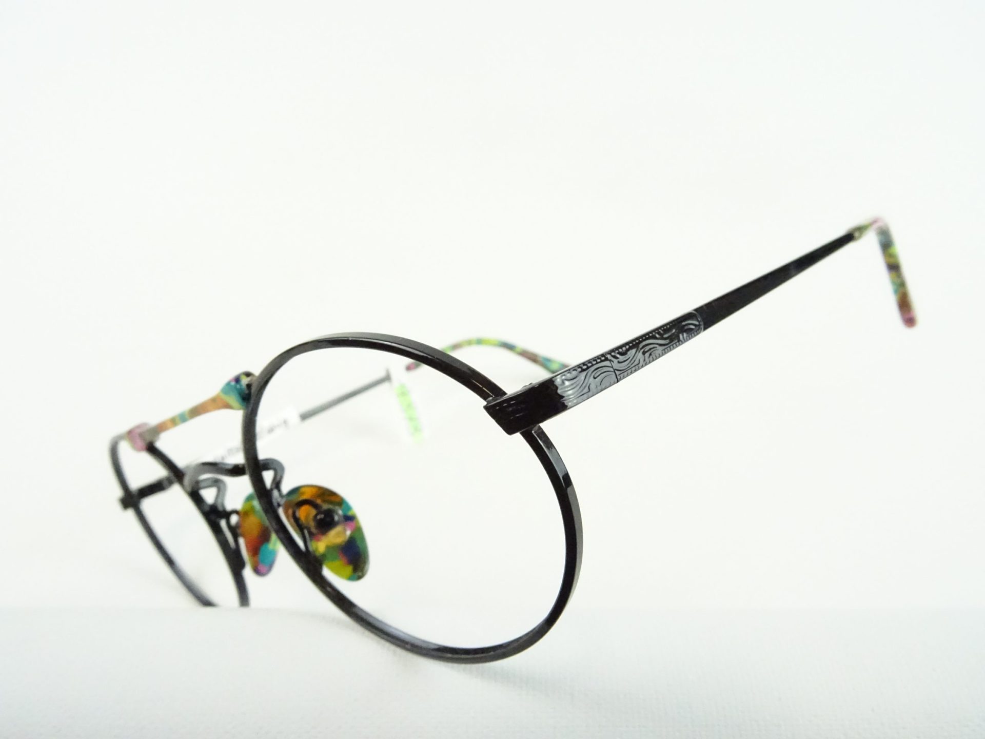 ESCHENBACH freche Brille Brillenfassungen Metallgestelle schwarz bunt ovale Form mit Doppelsteg unisex tragbar Gr. M – Bild 3