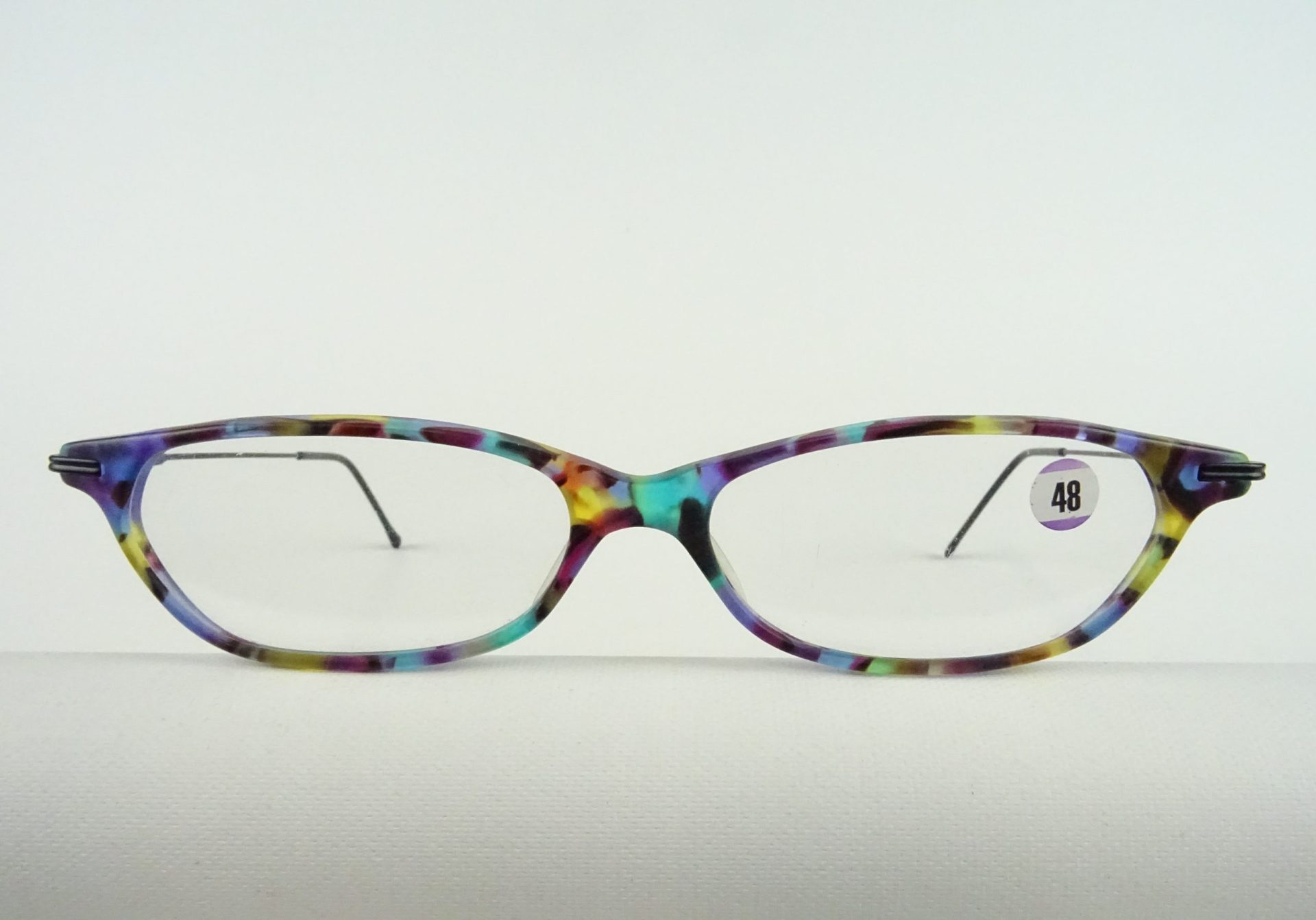 Bunte Brillen Brille Damenfassung Kunststoffgestell fetzig flippig Damenbrille schmale Cateye Butterfly Form Gr. M