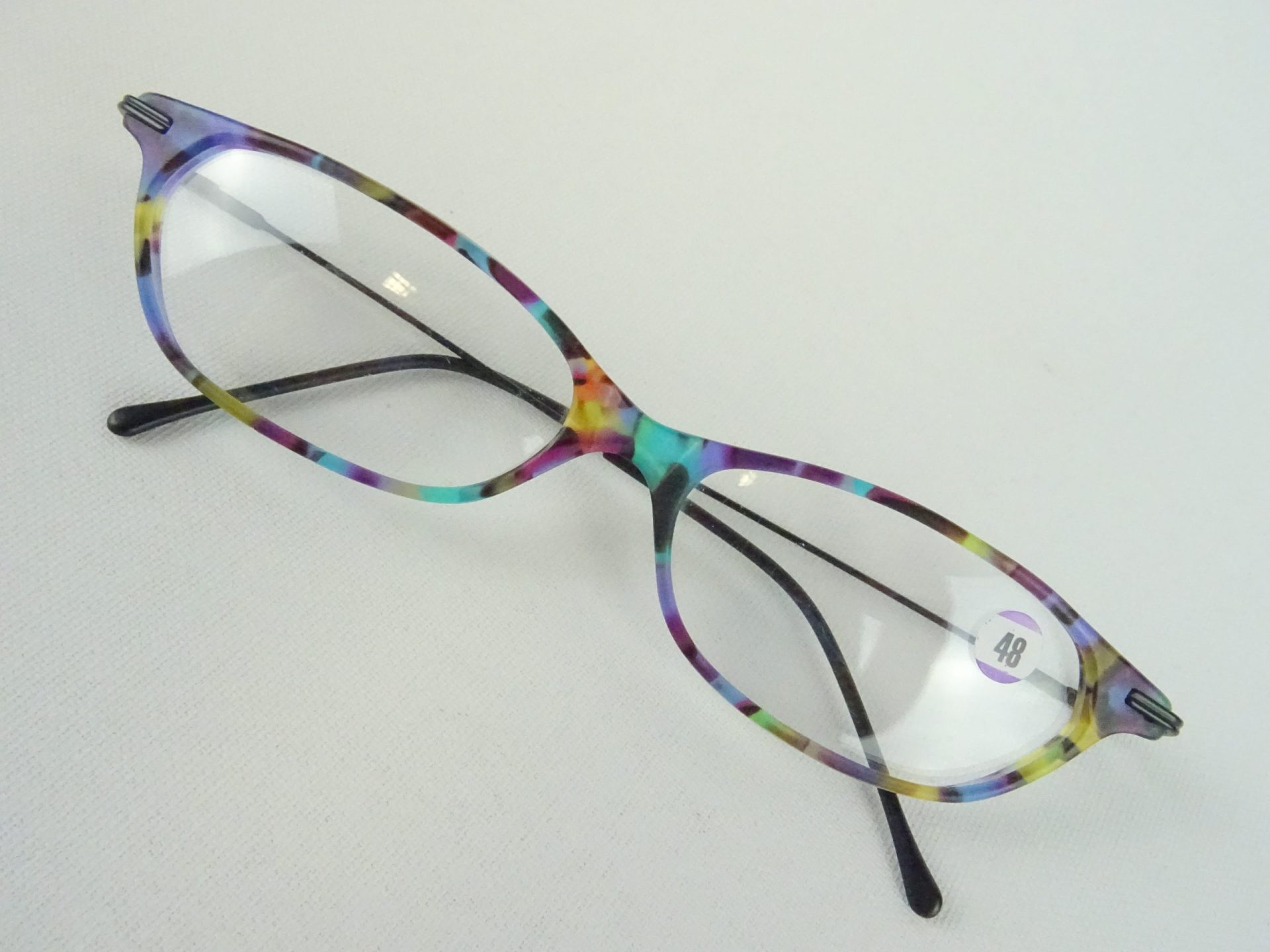 Bunte Brillen Brille Damenfassung Kunststoffgestell fetzig flippig Damenbrille schmale Cateye Butterfly Form Gr. M – Bild 2