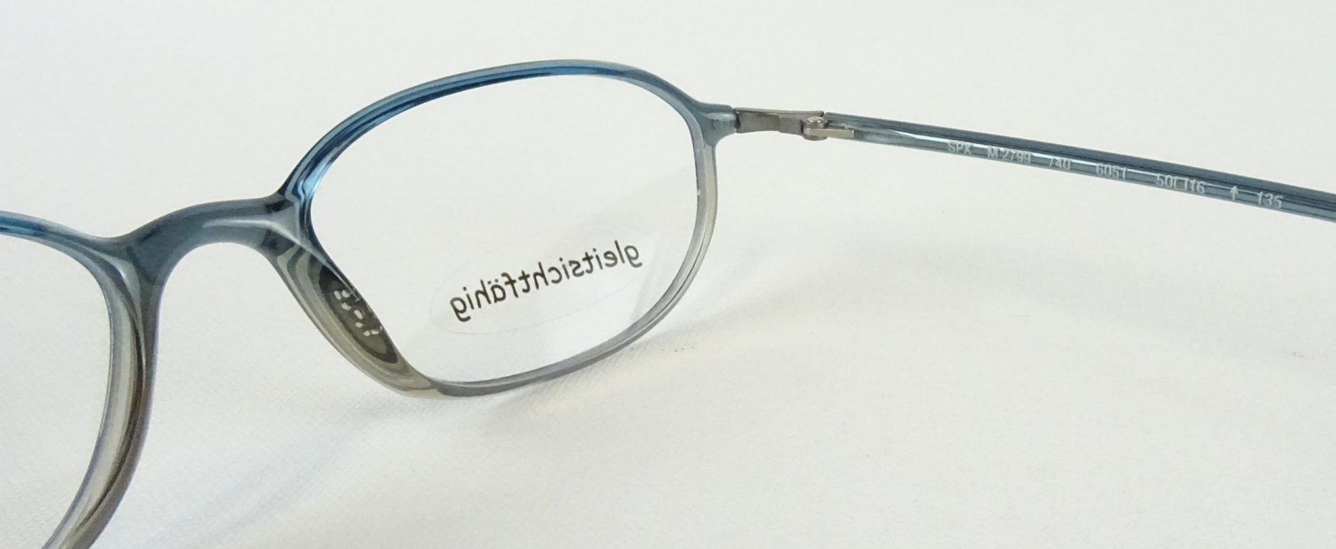 Silhouette SPX Brillenfassung 2799 gerade Form leichtes Material blau-graue Brille exklusive Marke Gr. M – Bild 6