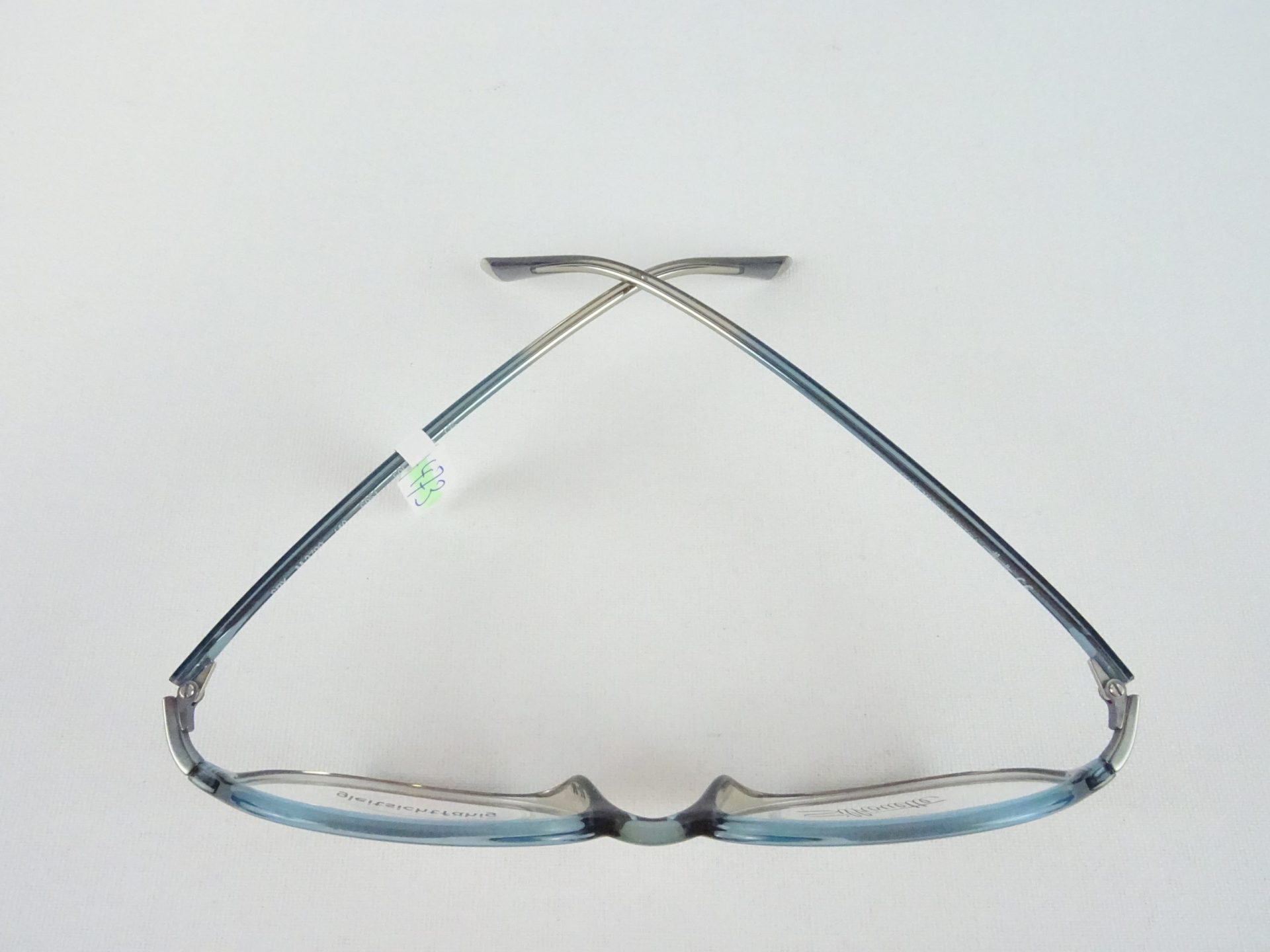 Silhouette SPX Brillenfassung 2799 gerade Form leichtes Material blau-graue Brille exklusive Marke Gr. M – Bild 3