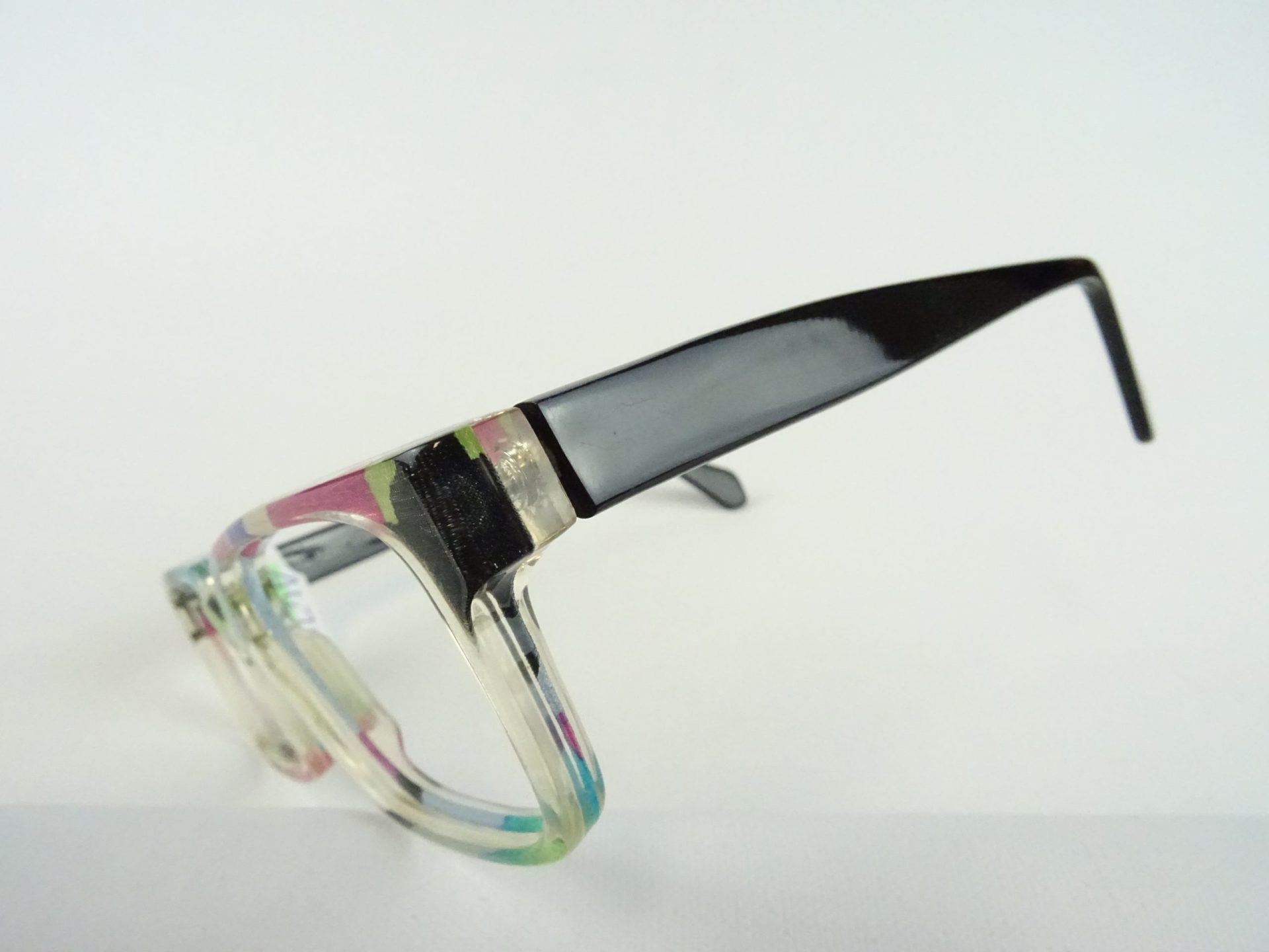 Il Ponte bunte Brille Brillenfassungen Damen/Herren Kunststoff mit Seide unterlegt gerade Form Brillengestell Handarbeit handmade Gr. M – Bild 6