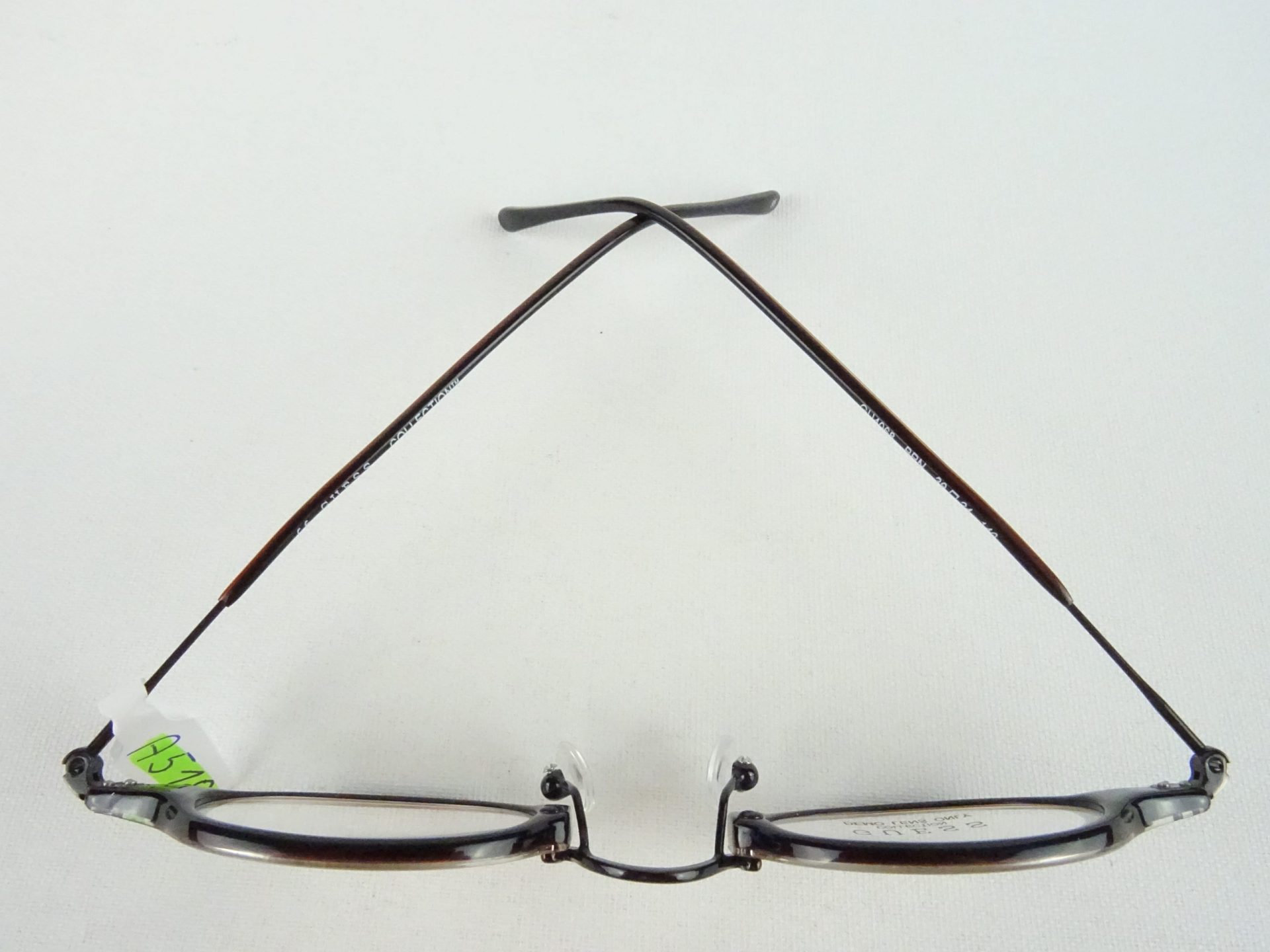 Guess Brille braune Brillenfassung Unisex Brillen kleine ovale Form Kunststoff gestell mit Nasenstegen Oberlehrerstil ausgefallen Gr. M – Bild 3