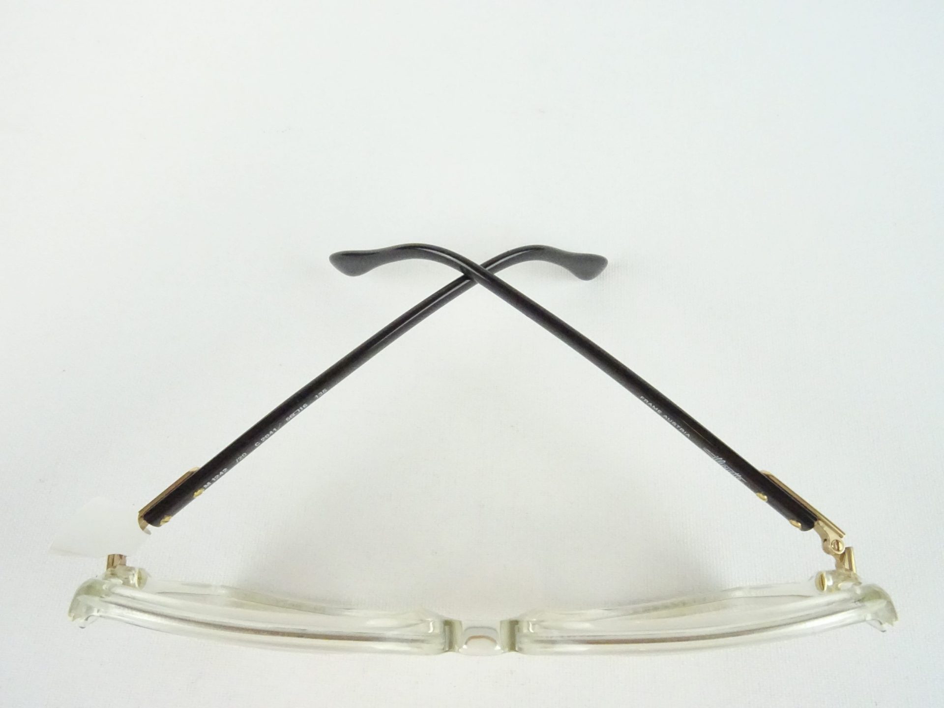Damenbrille SILHOUETTE 1242 Brillenfassung riesige Glasform schwarz-weiß Vintage Brillengestelle Gr. M – Bild 3