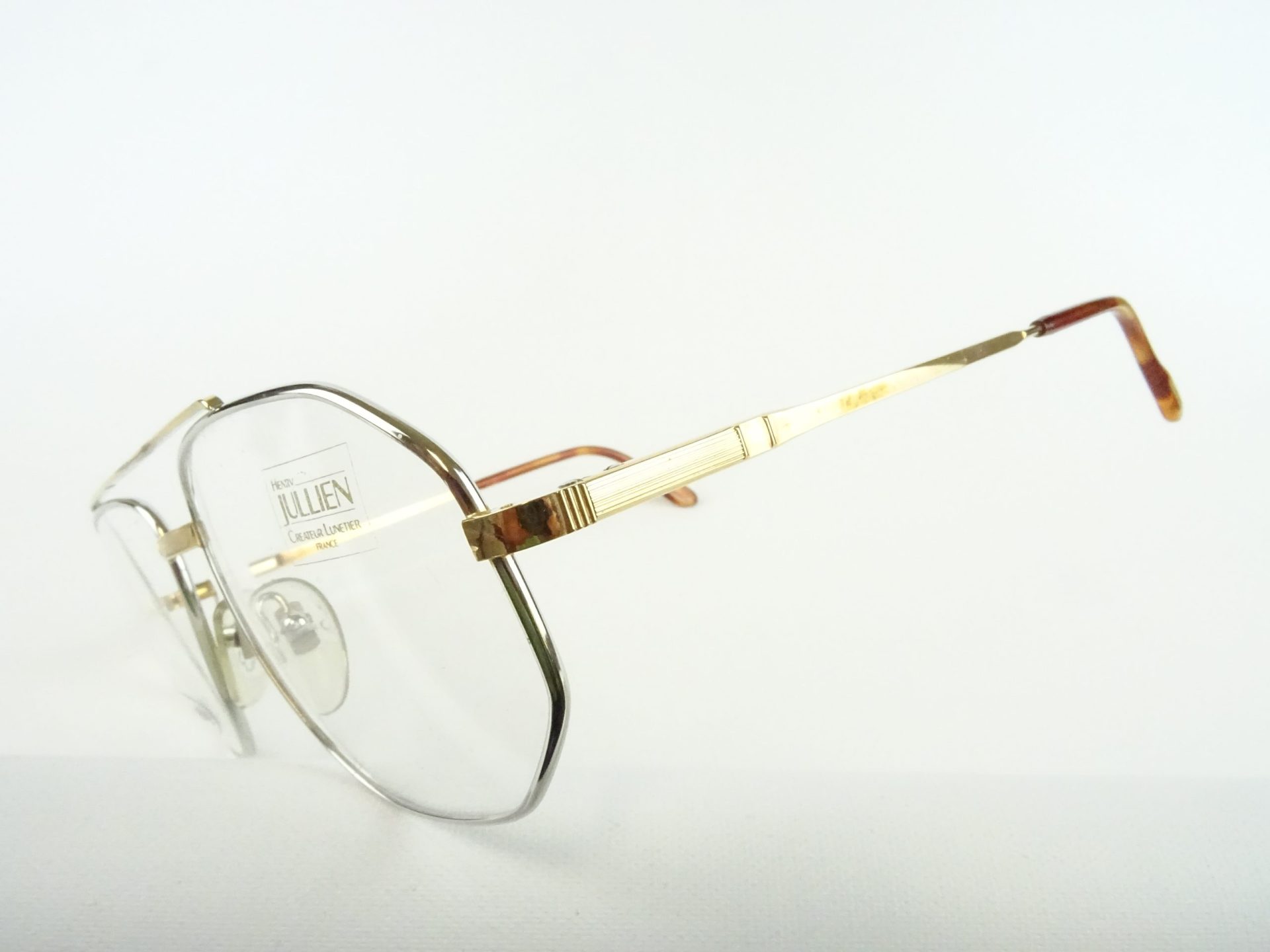 Henry Jullien Brillengestelle Bicolor Luxusbrille mit Golddoublé Herrenfassungen sportlich stabil für große breite Kopf-Gesichtsform Gr. L – Bild 6