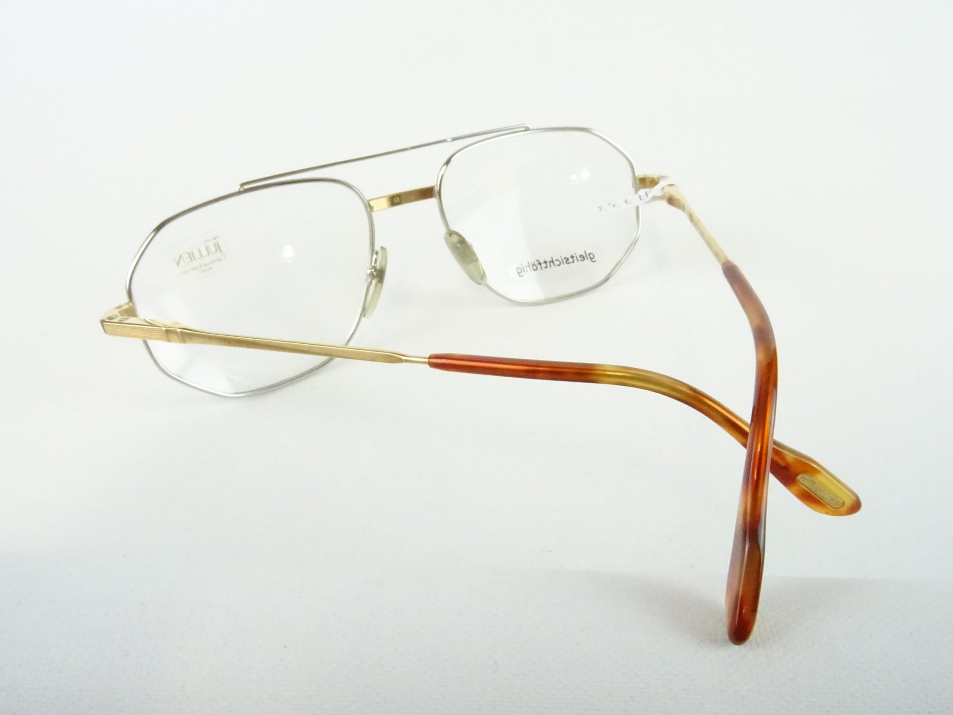 Henry Jullien Brillengestelle Bicolor Luxusbrille mit Golddoublé Herrenfassungen sportlich stabil für große breite Kopf-Gesichtsform Gr. L – Bild 4