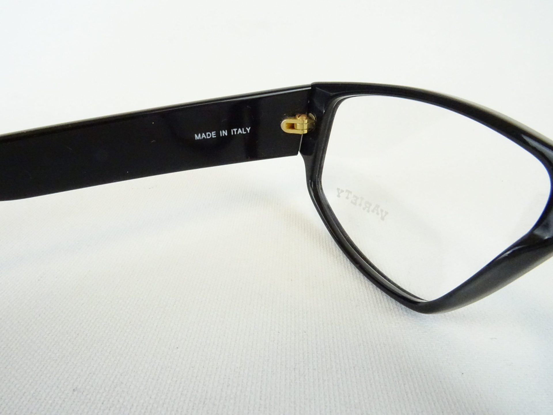 Lila-grau gestreifte Damenbrille aus Kunststoff große Glasform mit breiten Bügeln Neuware aus den 80ern Vintagefassung Gr. M – Bild 5