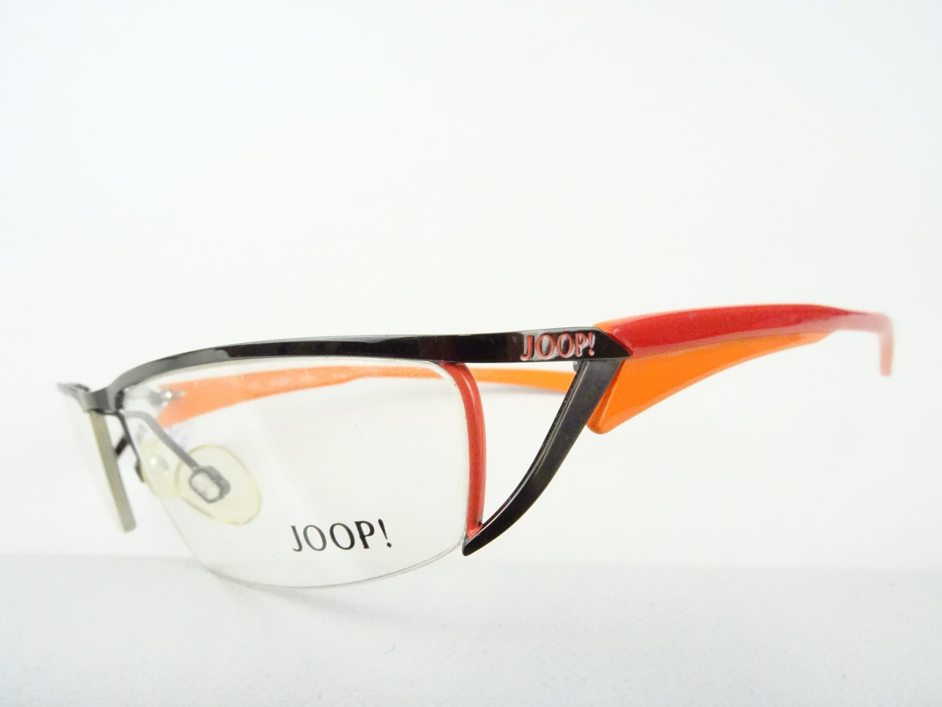 JOOP Brillen Mod 83032 Designer ausgefallene Brillenfassungen silbergrau-orange für kleines Gesicht, Steckbügel Gr. S – Bild 7