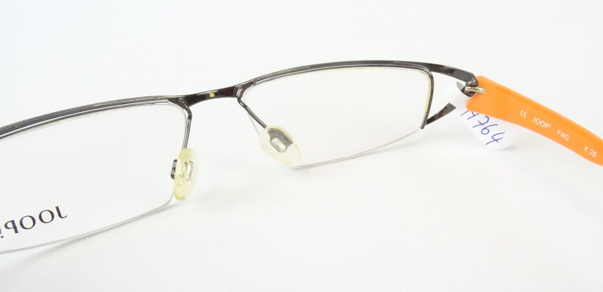 JOOP Brillen Mod 83032 Designer ausgefallene Brillenfassungen silbergrau-orange für kleines Gesicht, Steckbügel Gr. S – Bild 6