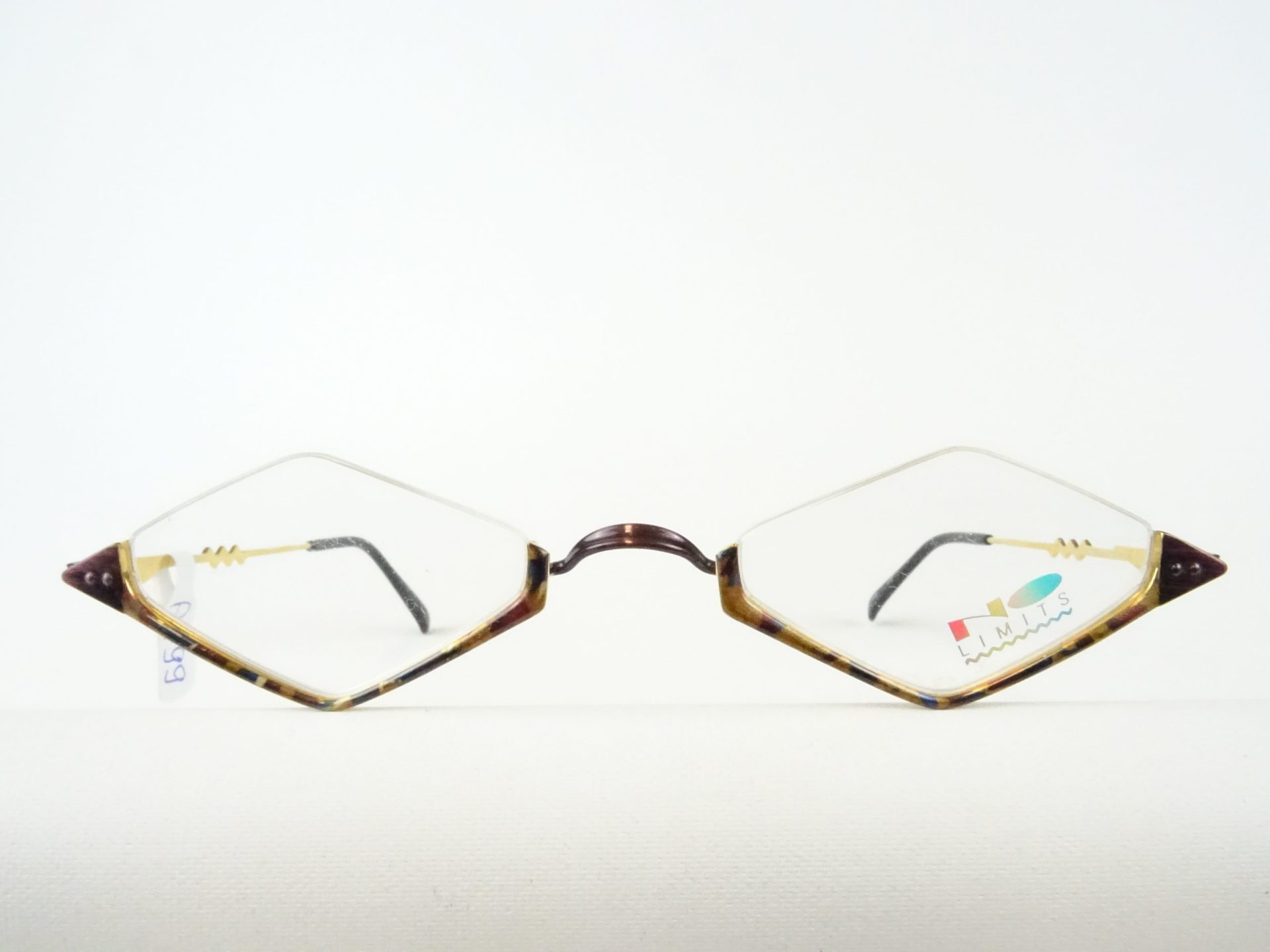 No Limits extravagante Lesebrille Halbbrillen Brauntöne Gestell Metall ohne Nasenstege breiteres Gesicht Gr. L