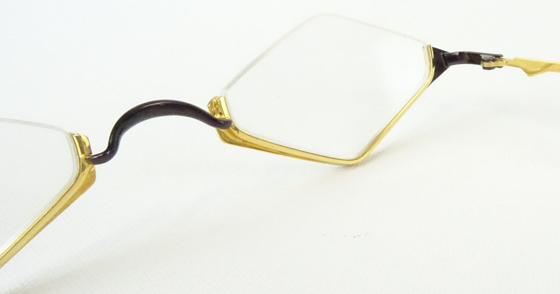 No Limits extravagante Lesebrille Halbbrillen Brauntöne Gestell Metall ohne Nasenstege breiteres Gesicht Gr. L – Bild 5