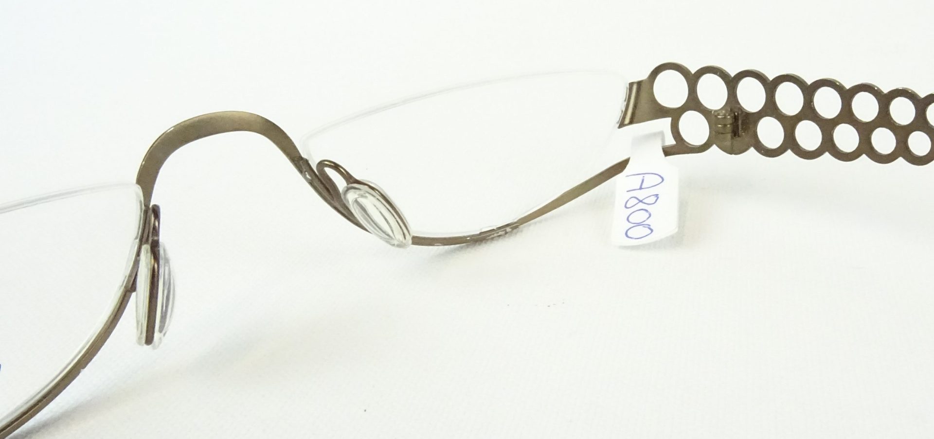 Ausgefallene Brillen Damen Lesebrille Metallgestell breite Designbügel kleines/schmales Gesicht Gr. S – Bild 6