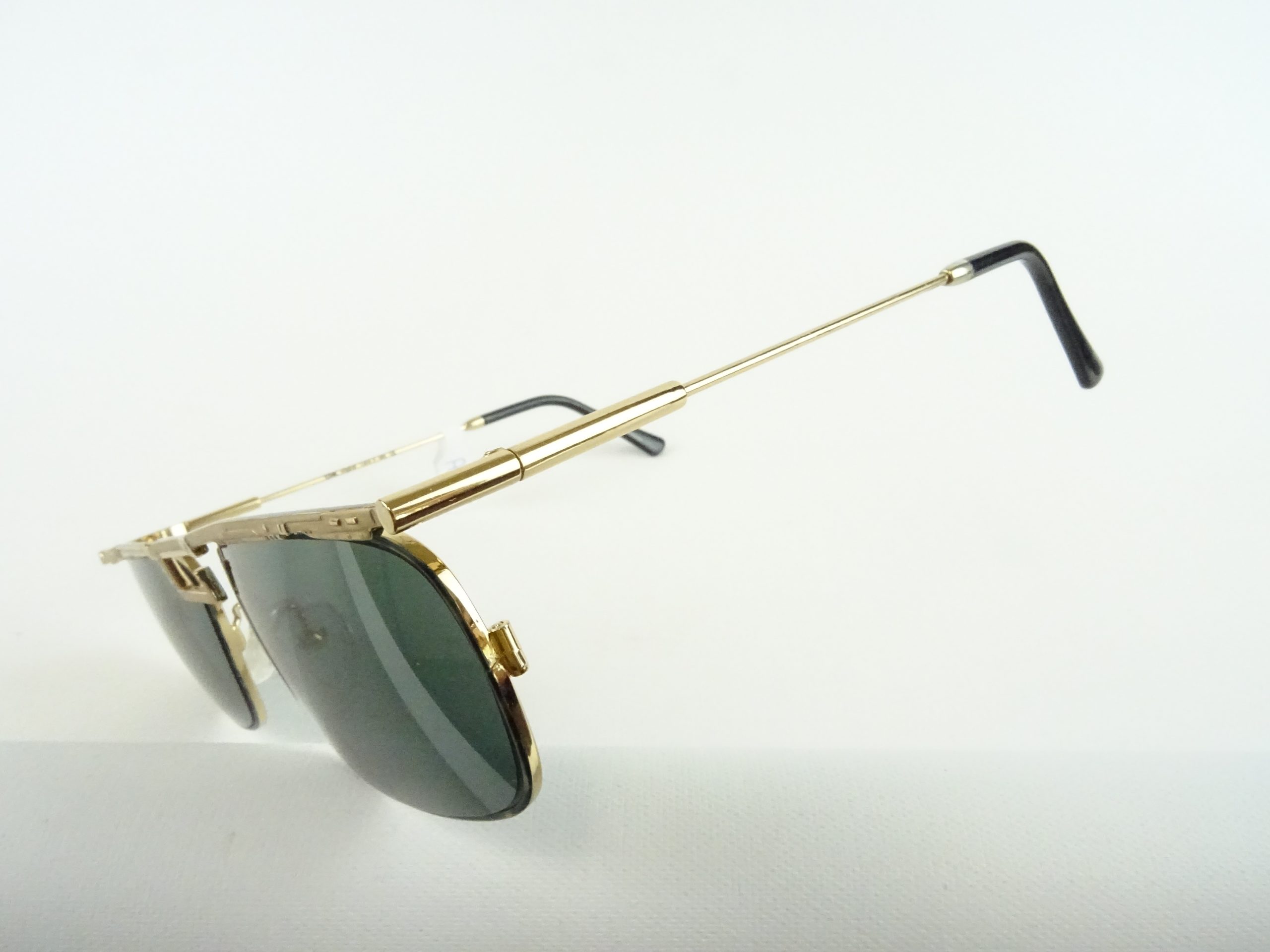 Herren-Sonnenbrille L Balkenbrillen – Kopfform Welt Gr. Vintage große/breite UV Schutz Chai/Italy getönte Gläser mit Brillen