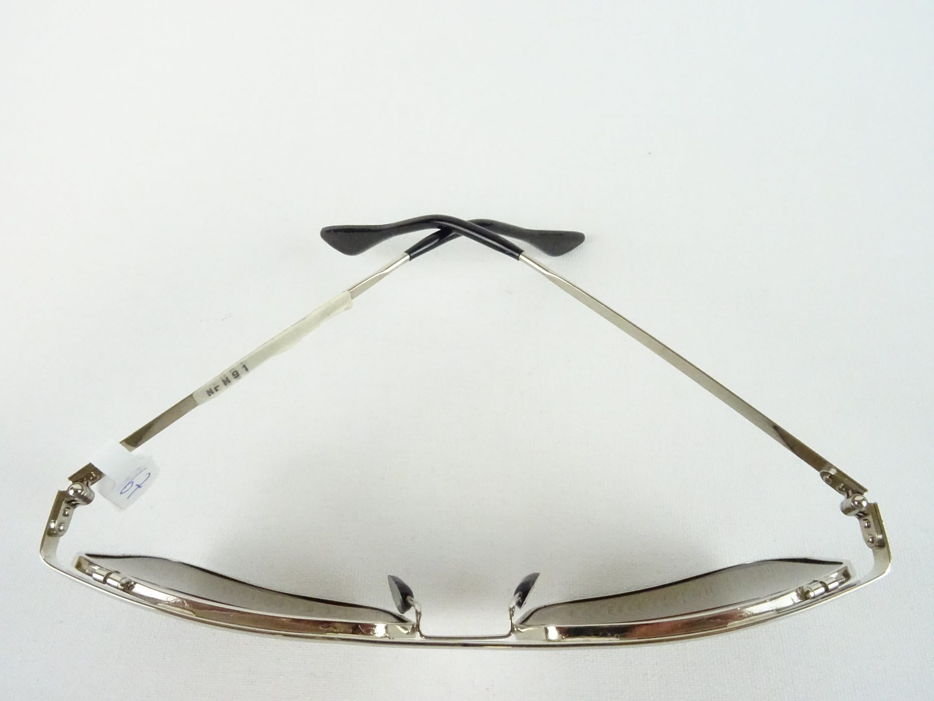 Sonnenbrille Echtenia Metall silber Original Vintage 60s Herren braun getönte Gläser Echtglas Gr. M – Bild 3