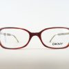 DKNY Brille rotbraun,, Damenfassung Brillengestell schmale Brille aus Kunststoff 52-18 Gr. M