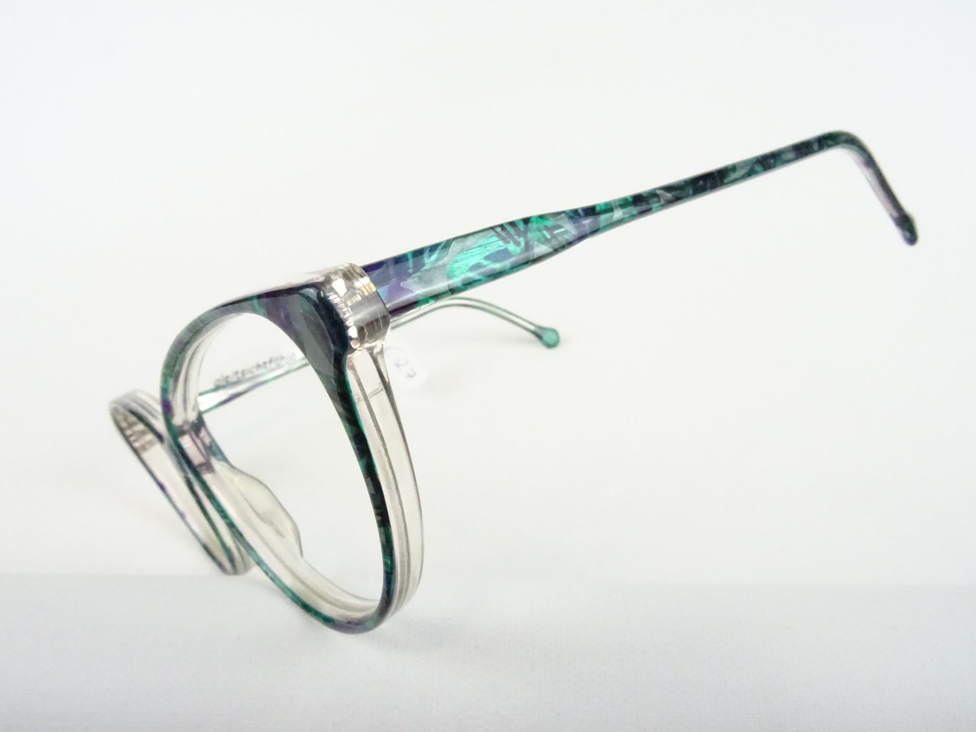 MEITZNER Firrel Brille Damen türkis-lila Kunststoffgestell große Cateye/Katzenaugenform ausgefallen Vintage NOS Gr. M – Bild 6