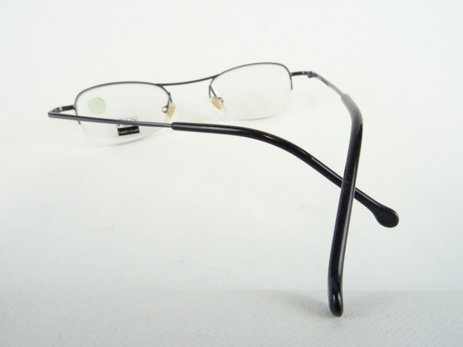 Brille Metallgestell schwarz-blau ohne Unterrand sportlich sehr kleines/schmales Gesicht Marke Götti + Niederer Gr. S – Bild 4