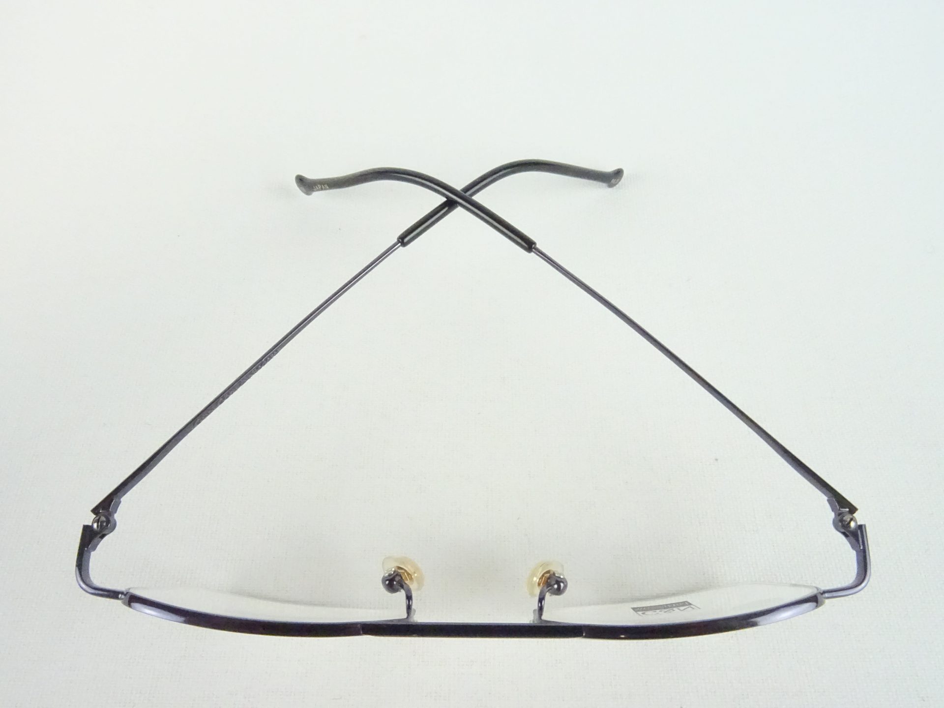 Brille Metallgestell schwarz-blau ohne Unterrand sportlich sehr kleines/schmales Gesicht Marke Götti + Niederer Gr. S – Bild 3