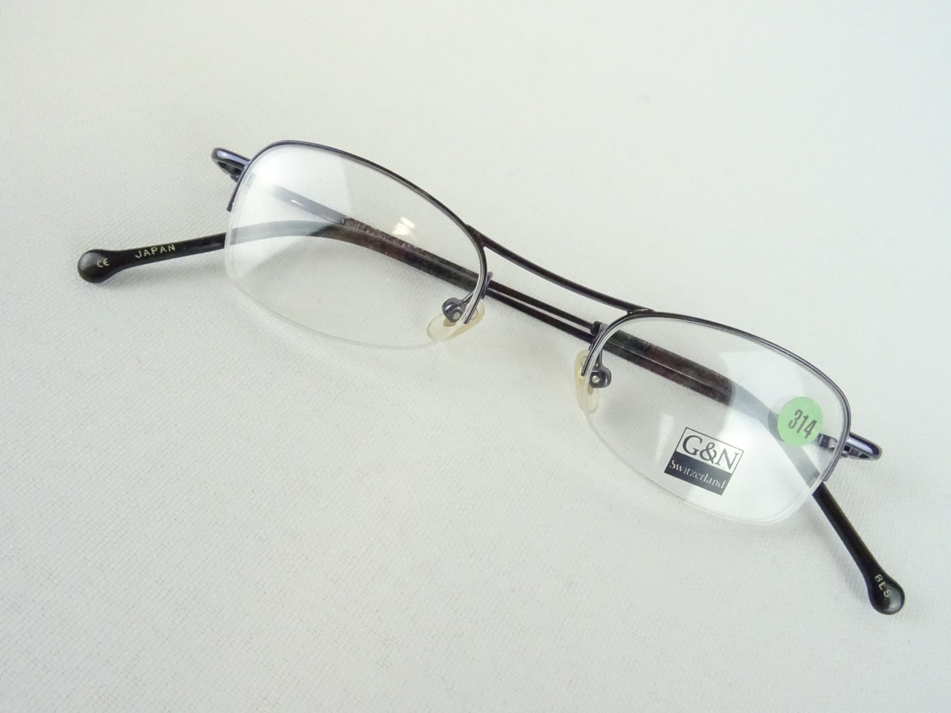 Brille Metallgestell schwarz-blau ohne Unterrand sportlich sehr kleines/schmales Gesicht Marke Götti + Niederer Gr. S – Bild 2