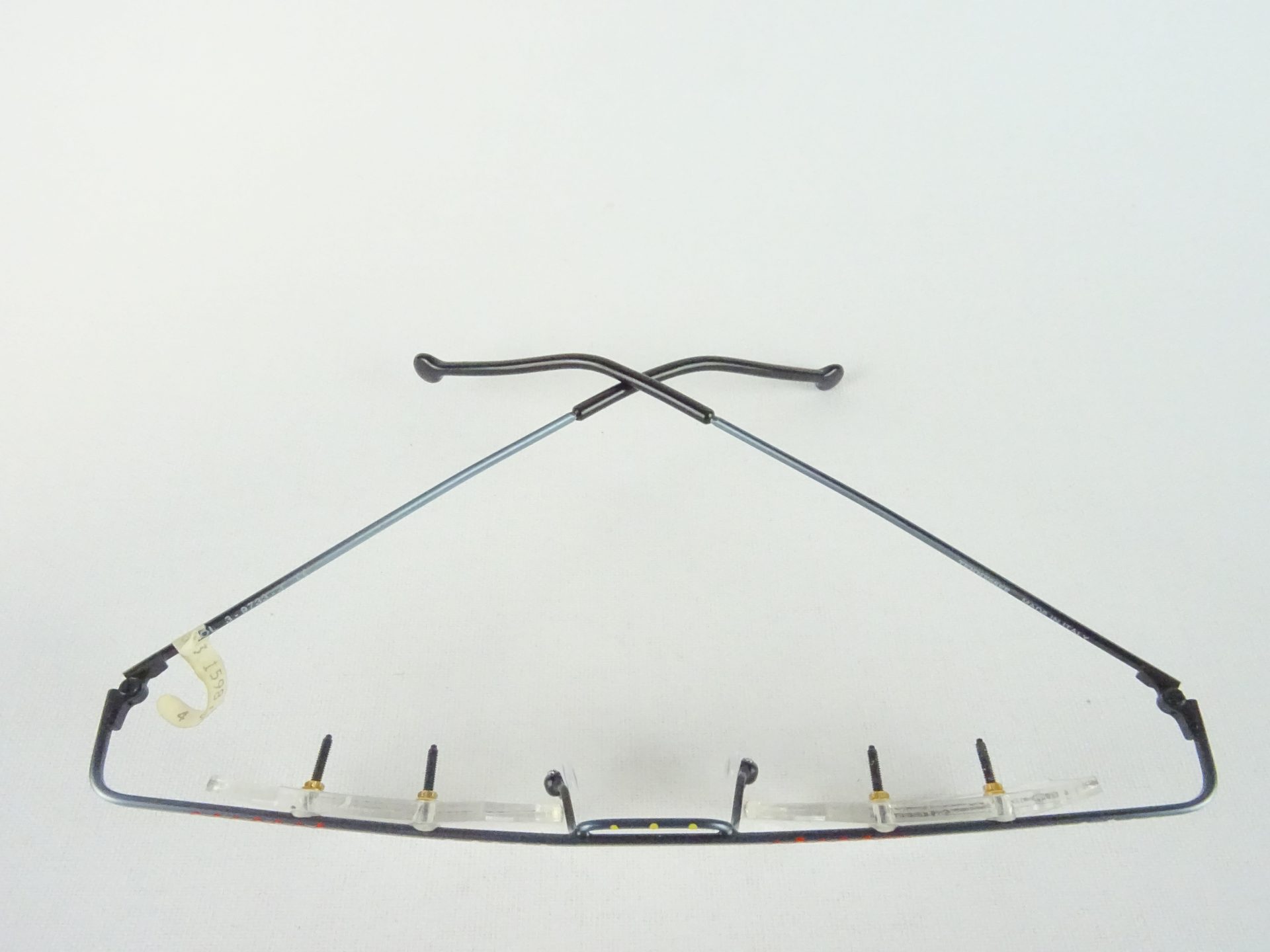 Fetzige Brille randlos Brillengestelle Metallfassung ausgefallenes Design Balkenbrille für breitere Gesichter Gr. L – Bild 3