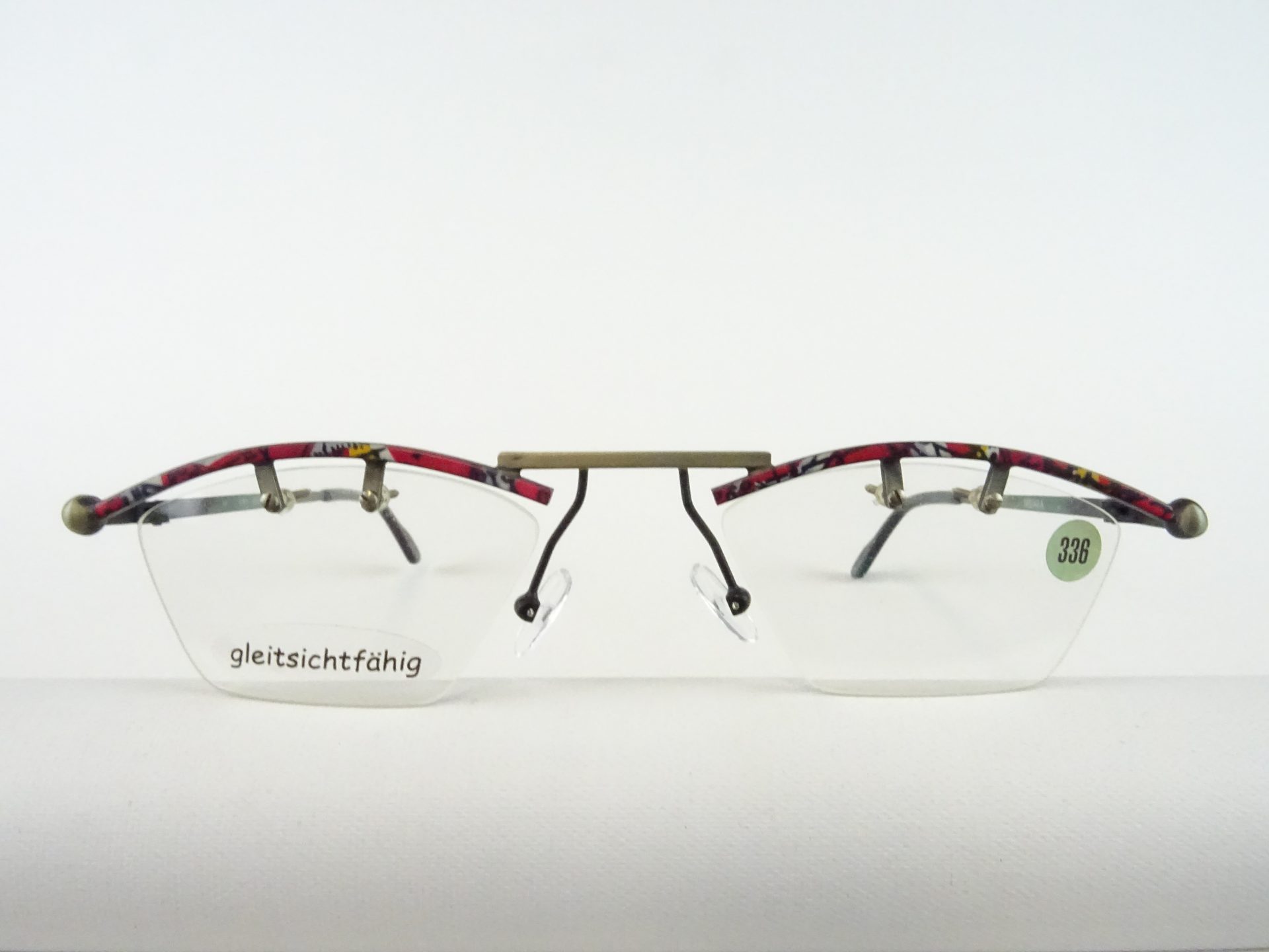 Fetzige bunte Brille Balkenbrillen Halbrand Brillengestell MENIA 48-20 gleitsichtfähig unisex tragbar Gr. M