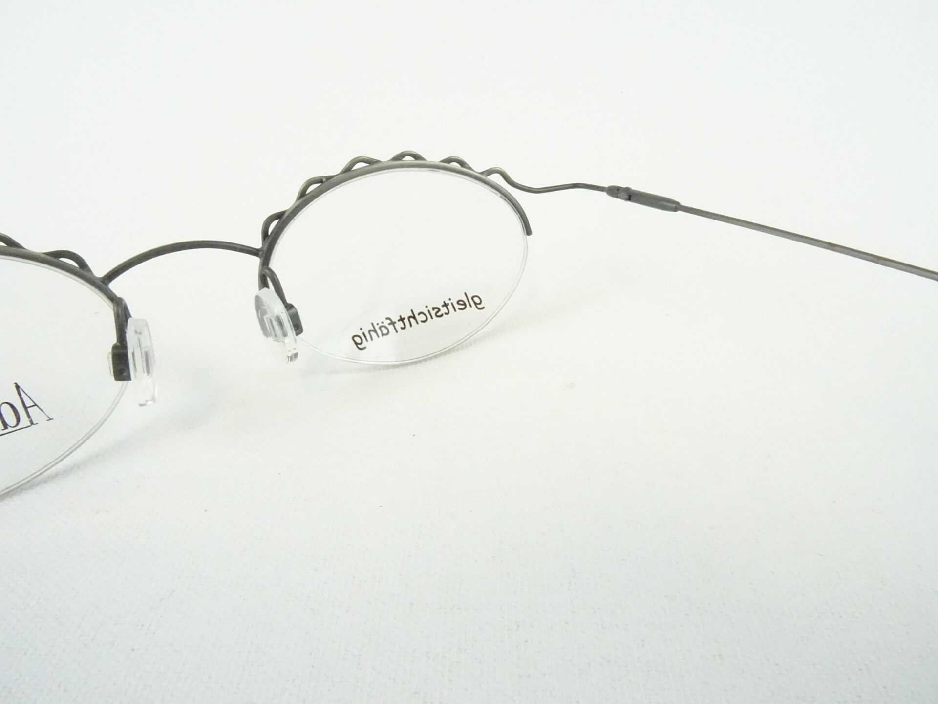 Brille Advantage Damenfassung Metallgestell silbergrau oval nur mit Oberrand ausgefallen verspielt Gr. M – Bild 6