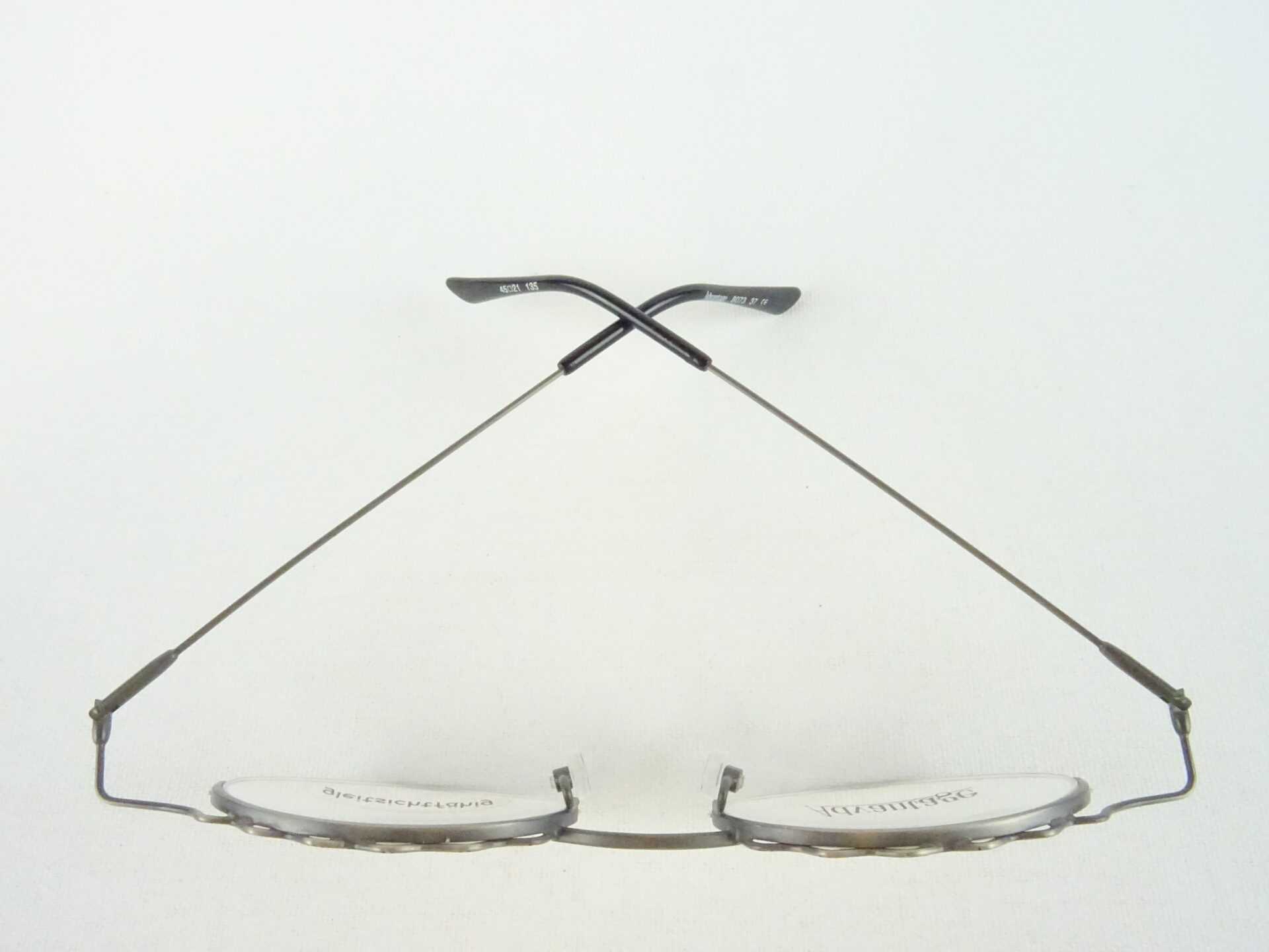 Brille Advantage Damenfassung Metallgestell silbergrau oval nur mit Oberrand ausgefallen verspielt Gr. M – Bild 3