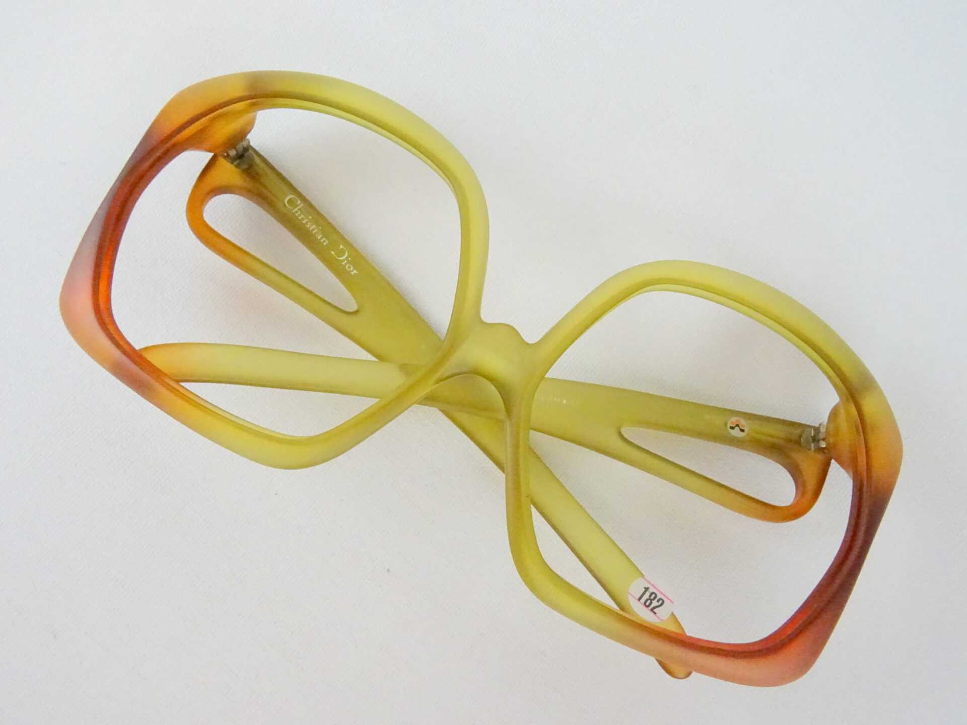 CHRISTIAN DIOR Brille Damenfassung extra große Form Optyl braun Vintagebrillen oversized 70s XXL ungetragen Gr. L – Bild 2