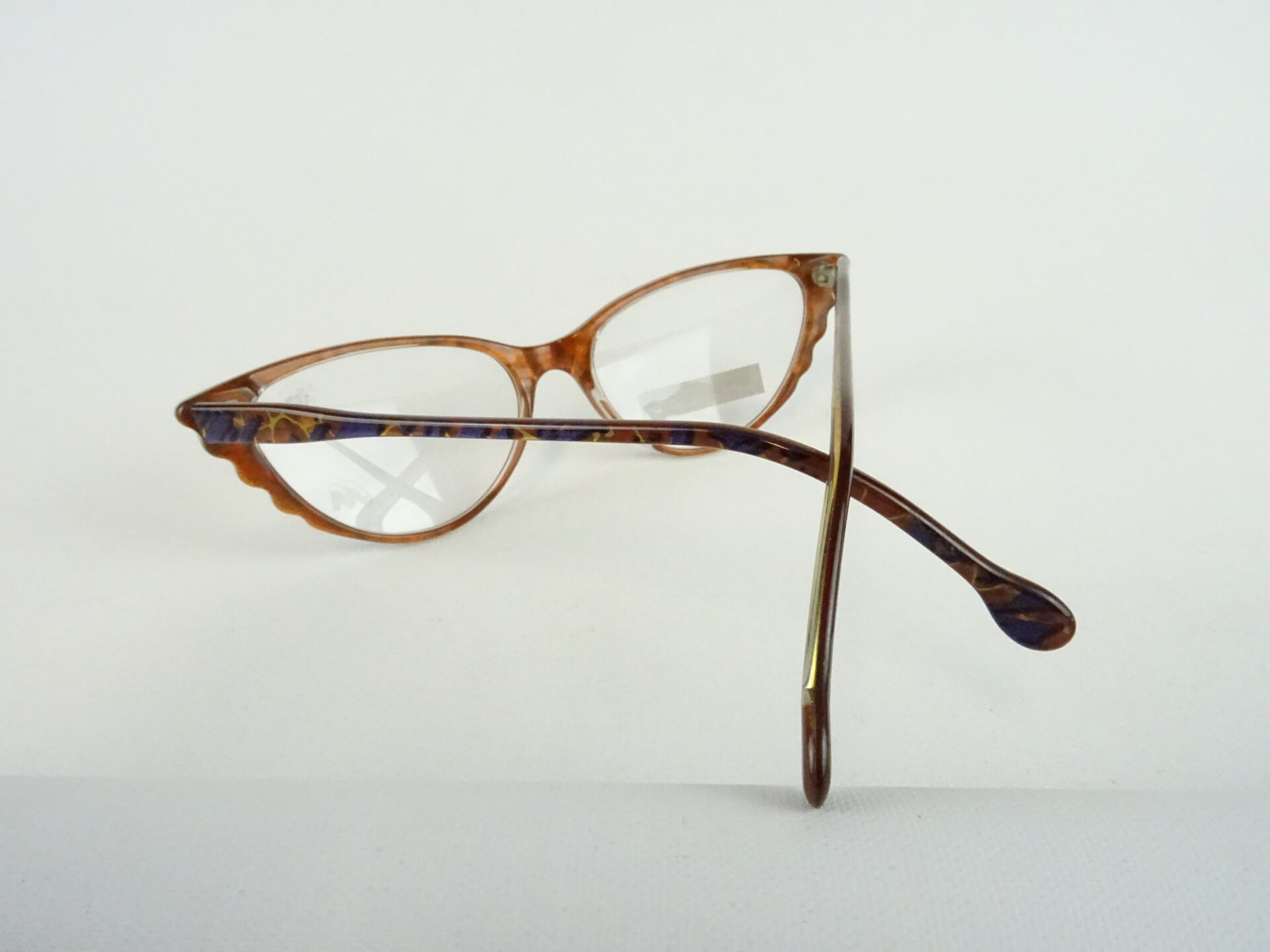 MEITZNER Claris Damenbrille Kunststoffgestell große Cateye/Katzenauge braun-lila ausgefallen Vintage NOS Gr. L – Bild 4